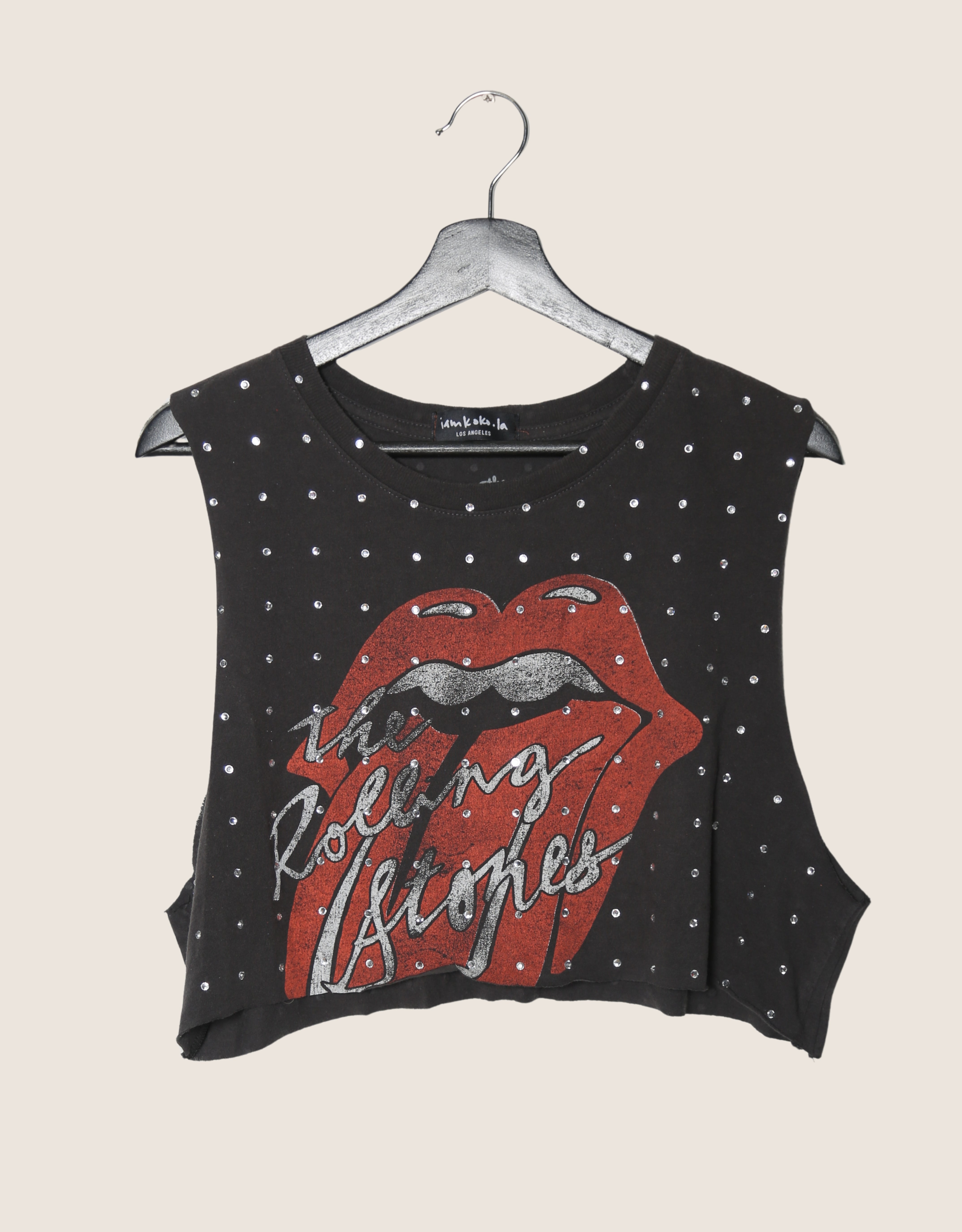 rolling stones rhinestone muscle tank