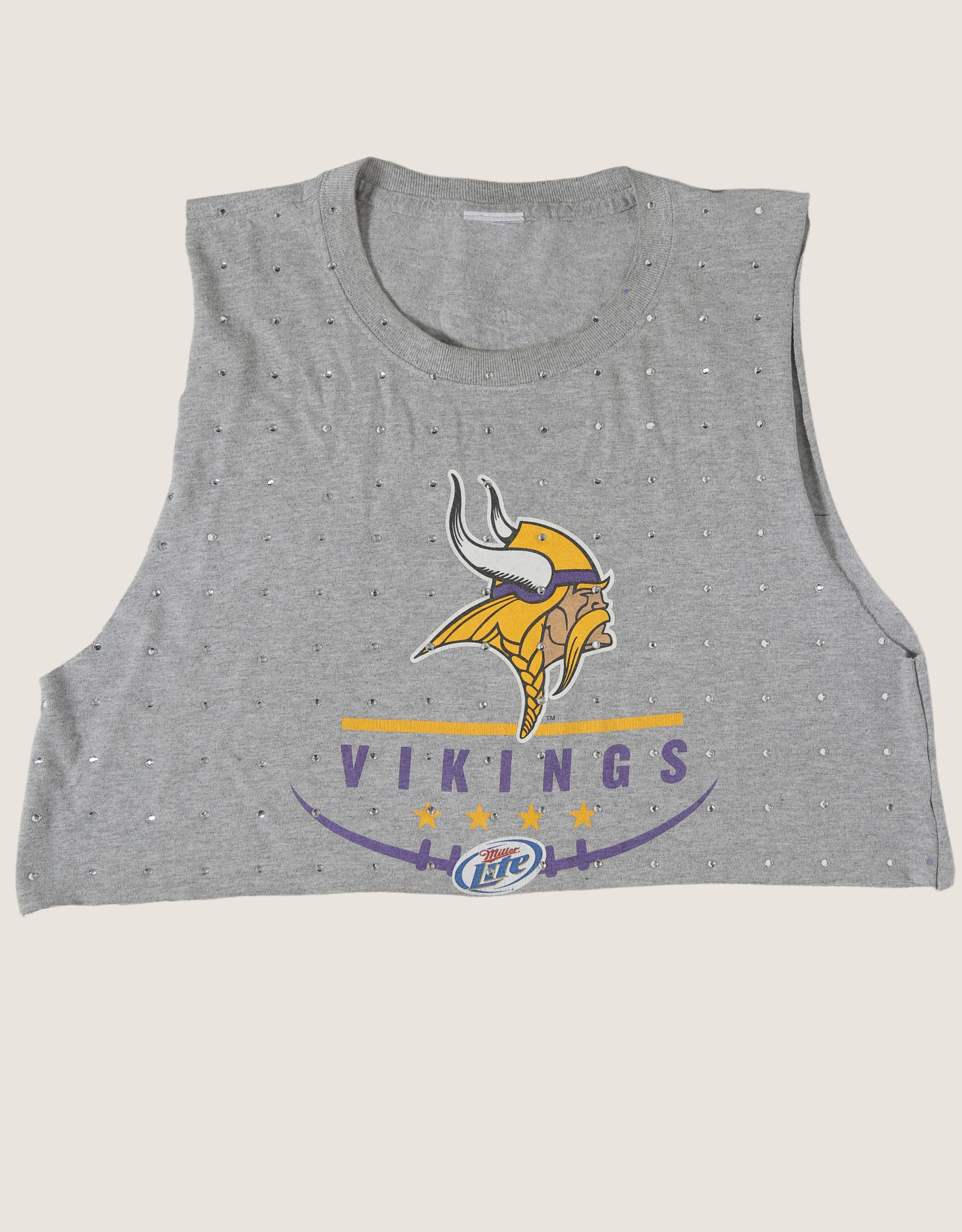 minnesota vikings rhinestone muscle tank