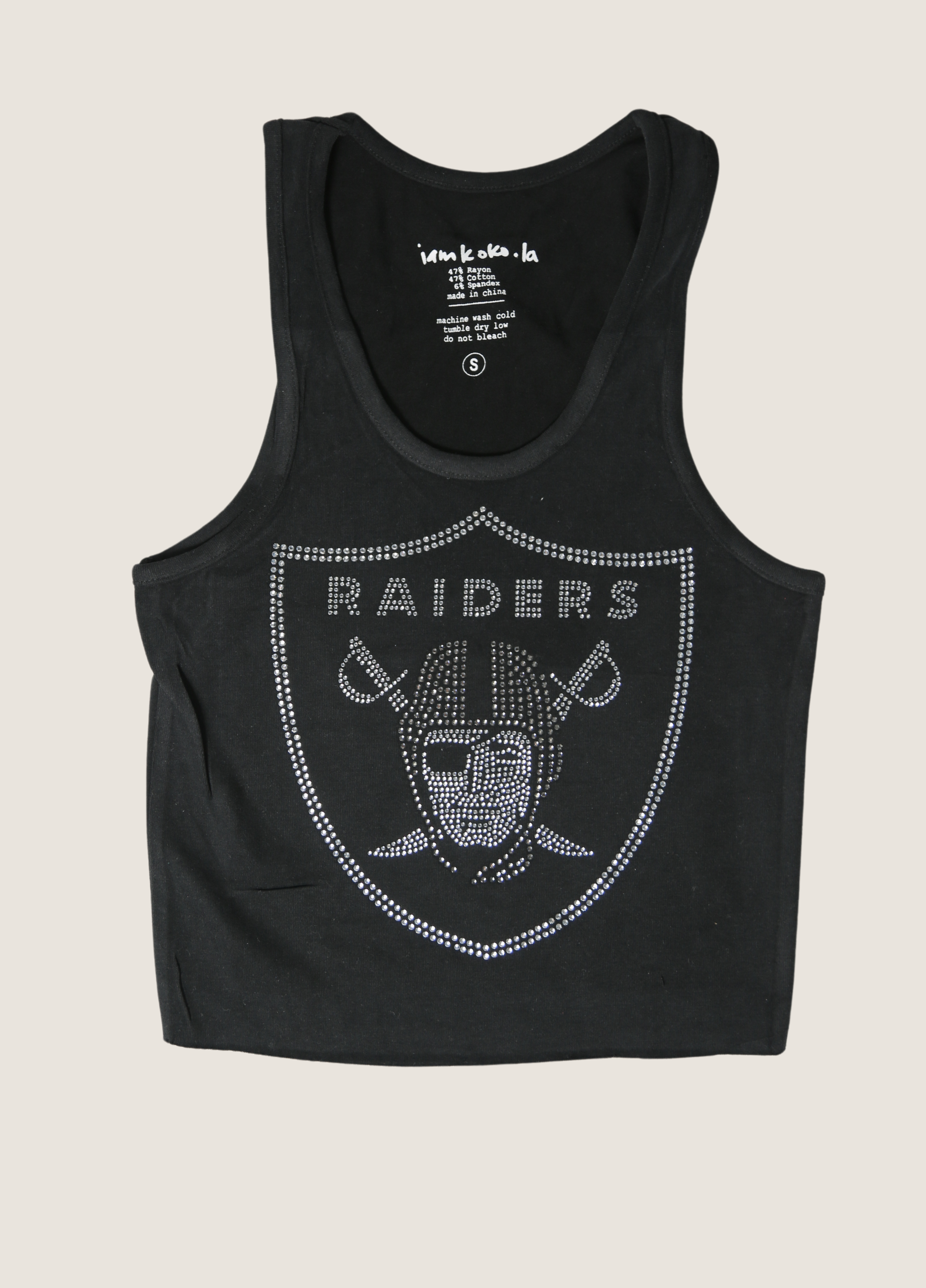 Las Vegas Raiders bling tank
