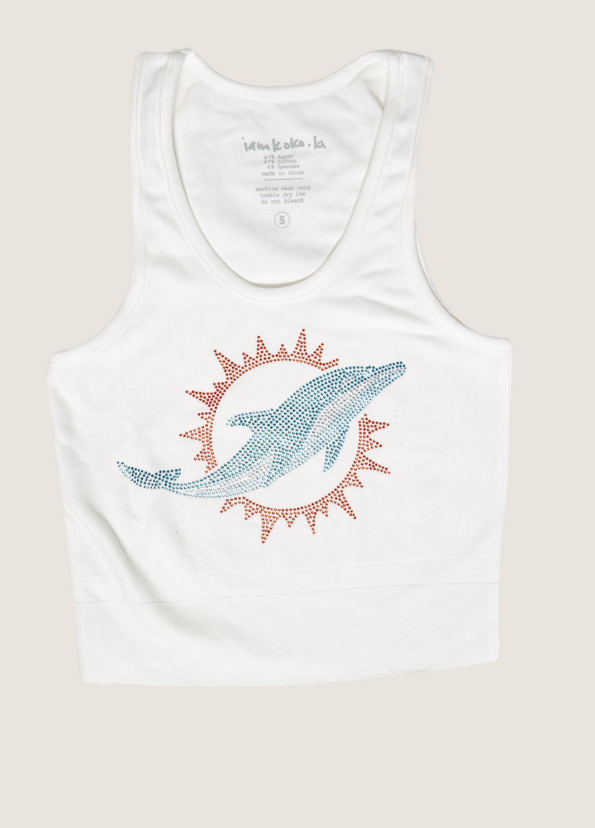 Miami Dolphins bling tank | iamkoko.la