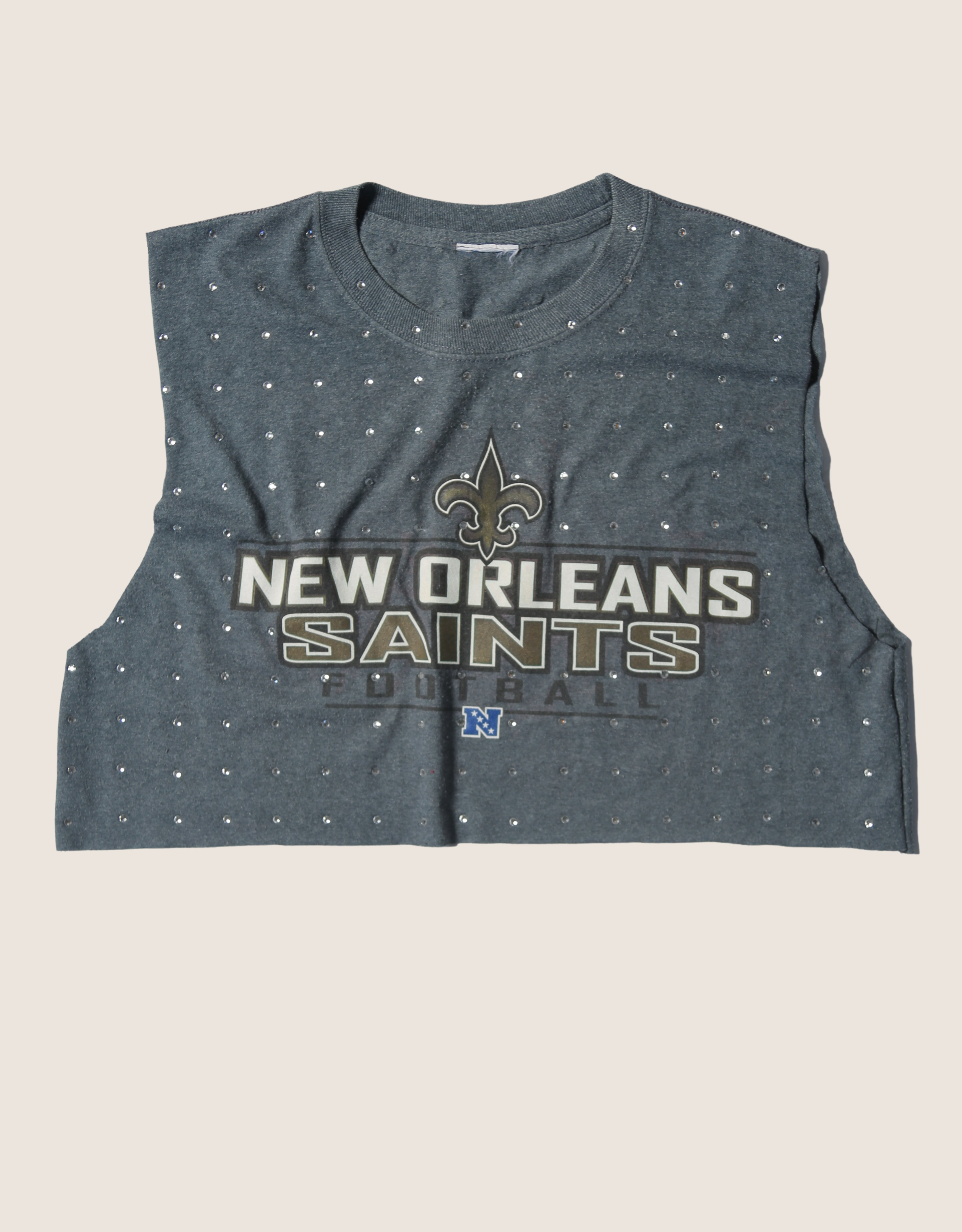 saints rhinestone muscle tank (med/lrg)