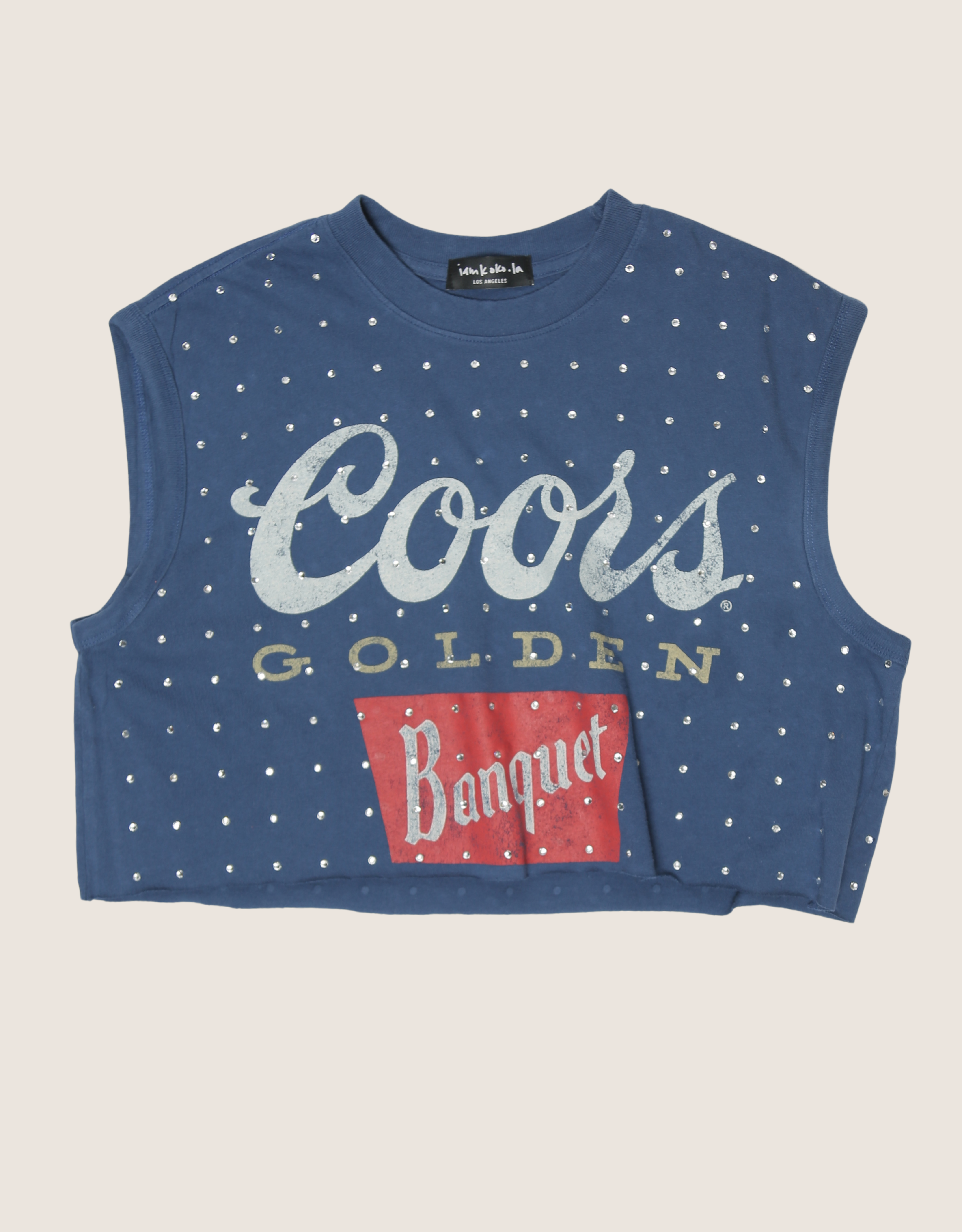 coors beer rhinestone muscle tank (M/L)