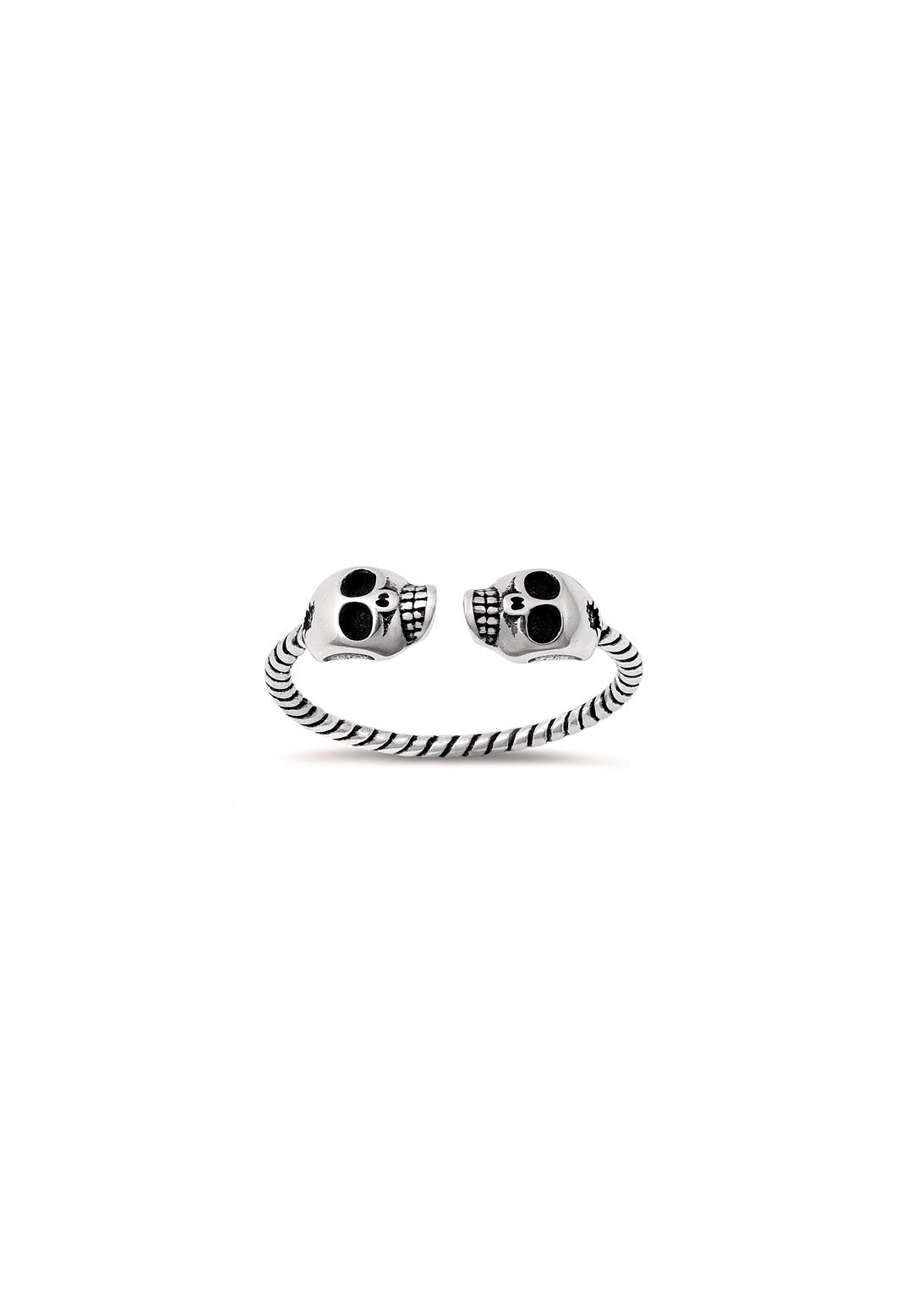 double skull ring