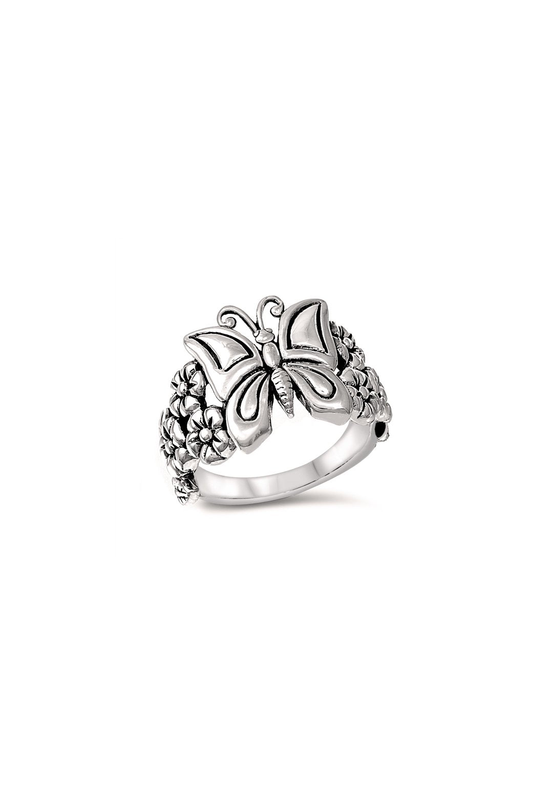 floral butterfly ring