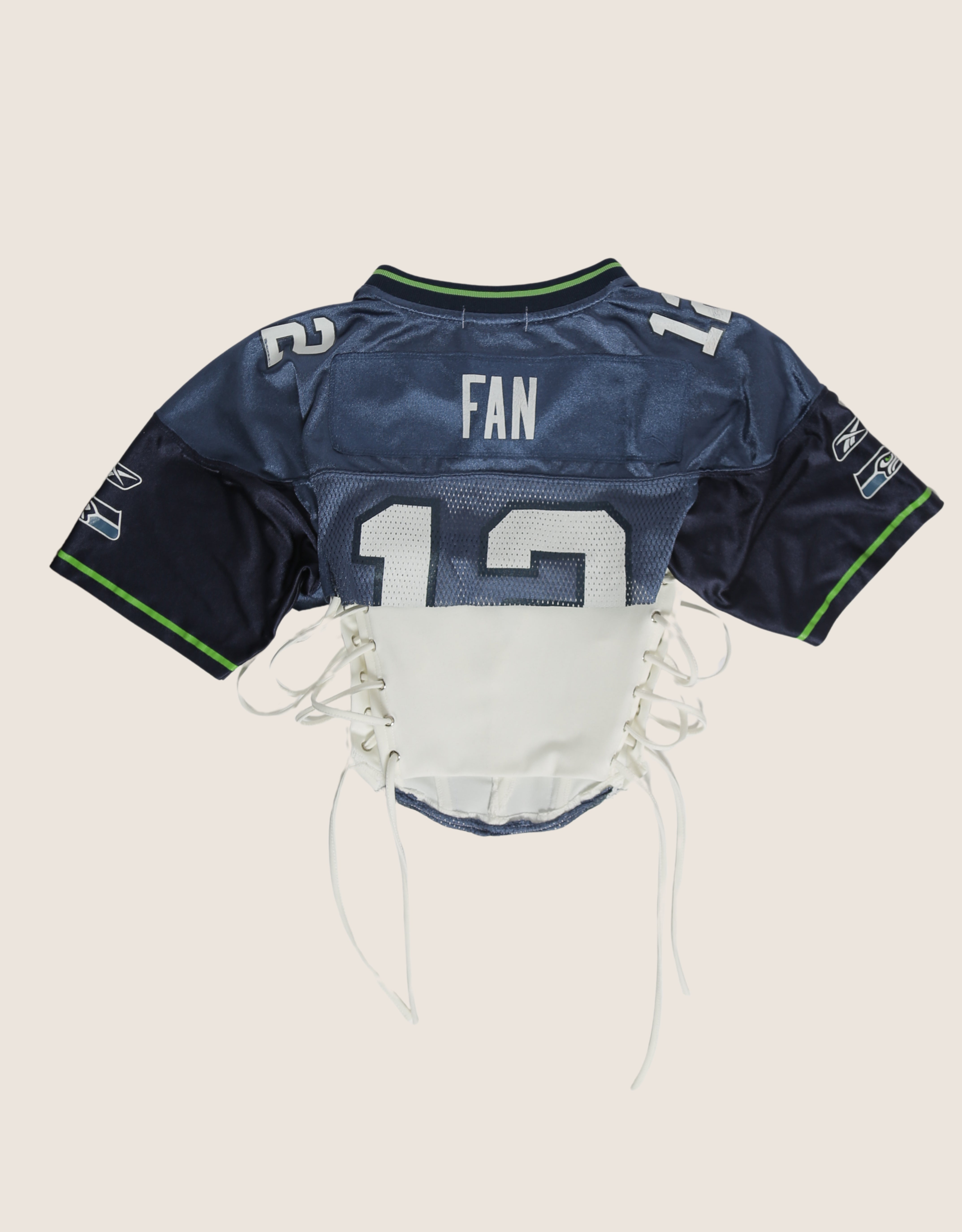 seahawks reworked corset with matching shrug