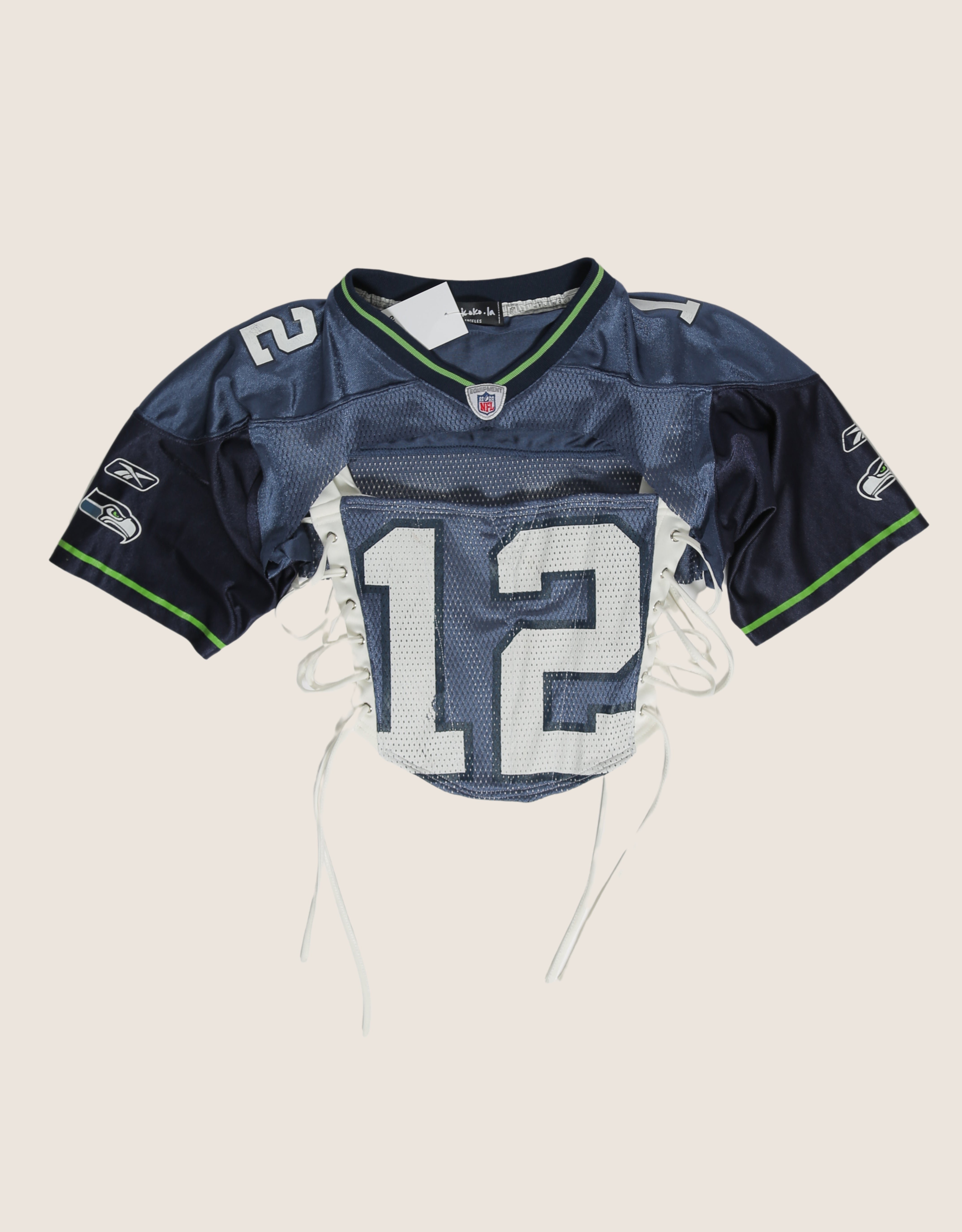 seahawks reworked corset with matching shrug