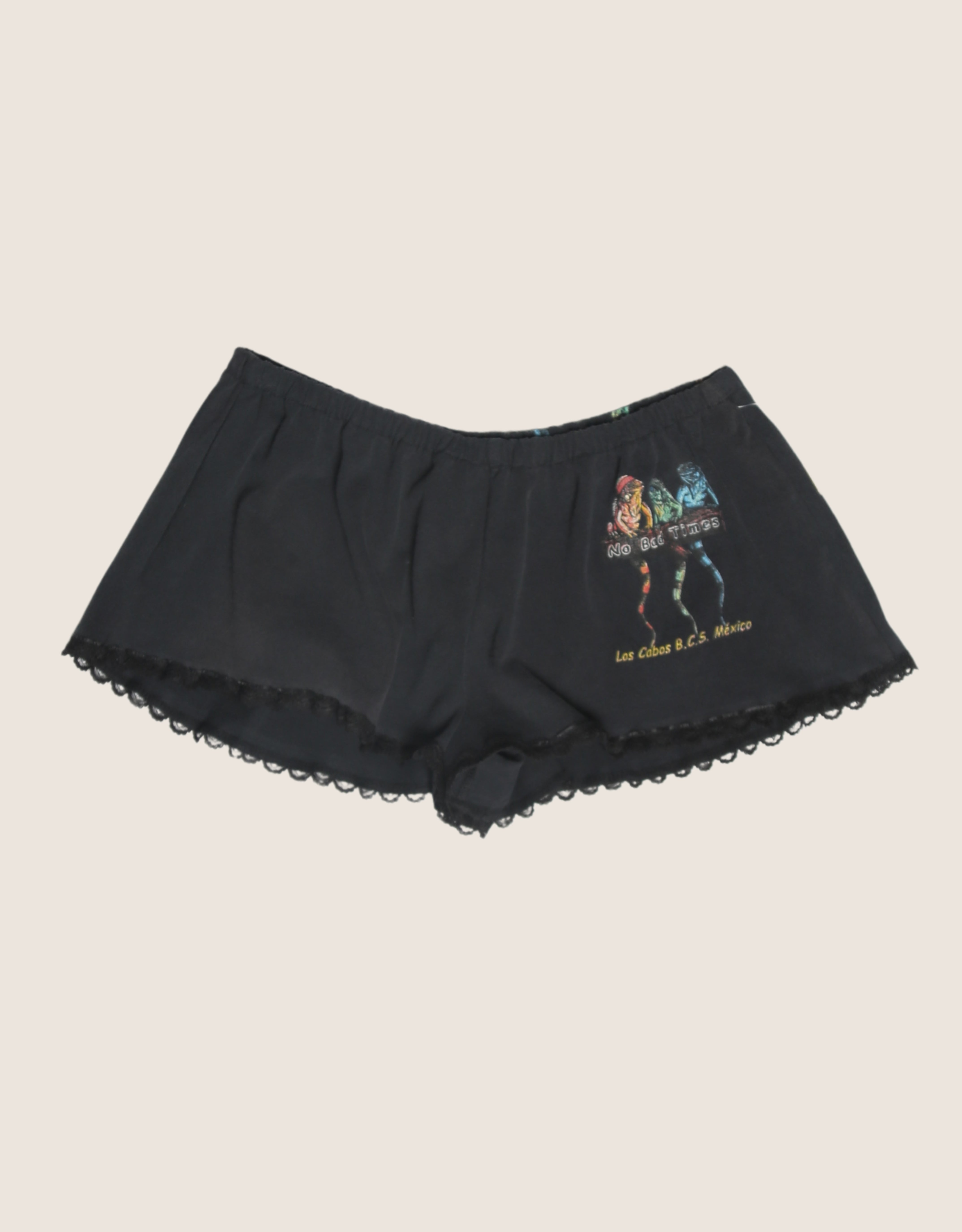 no bad times reworked mini shorts (S)