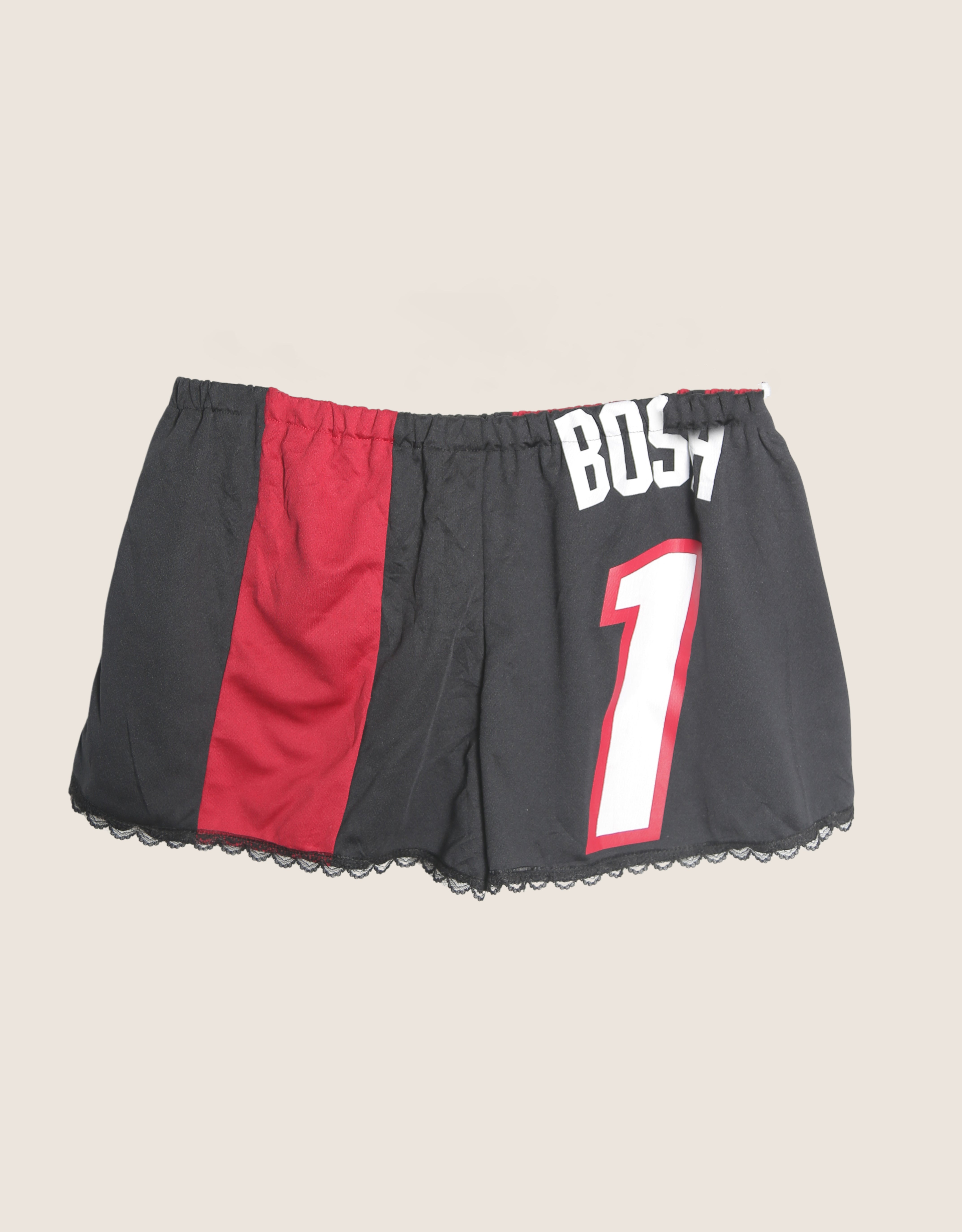 miami heat reworked mini shorts (large)