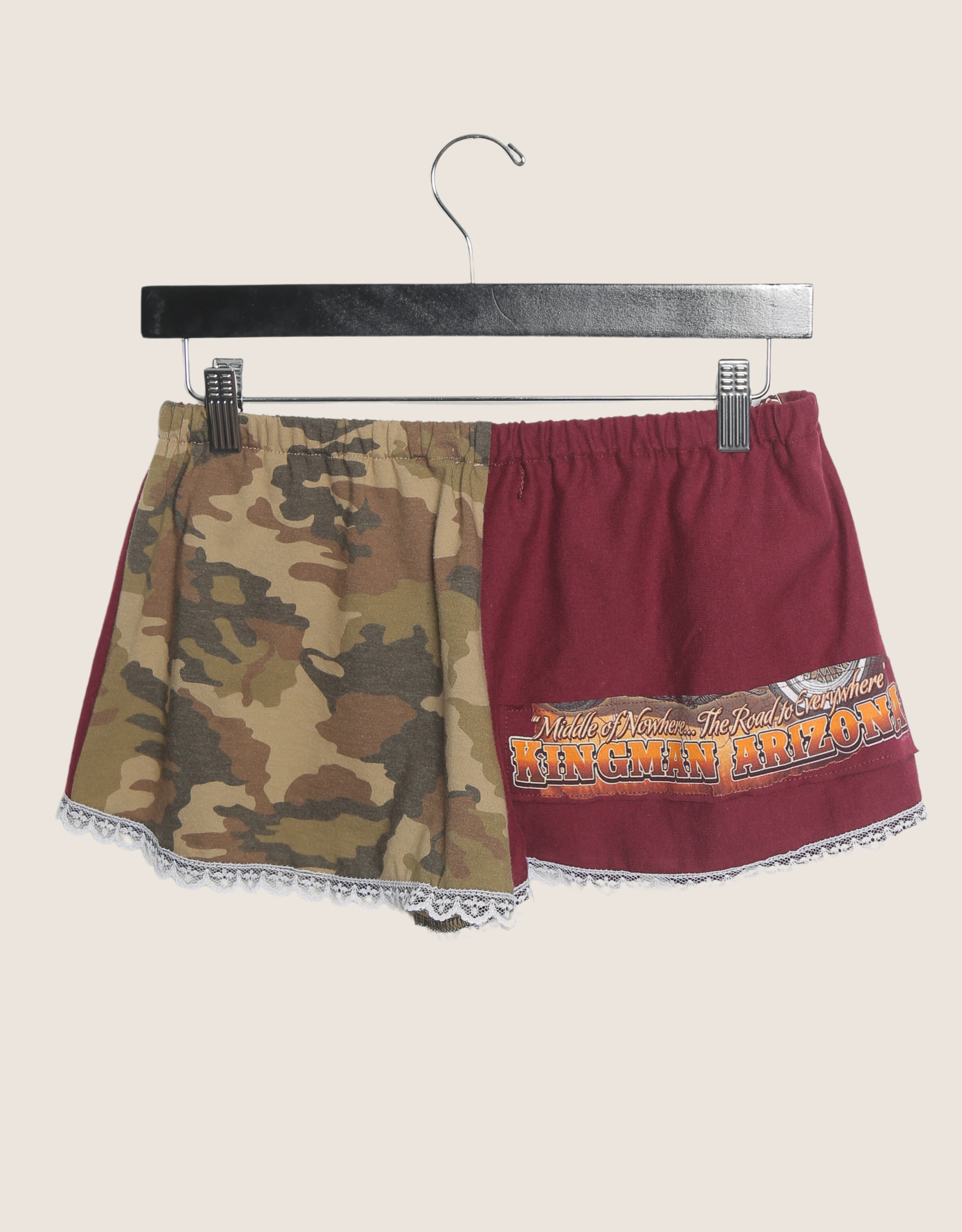 harley route 66 reworked mini shorts (small)