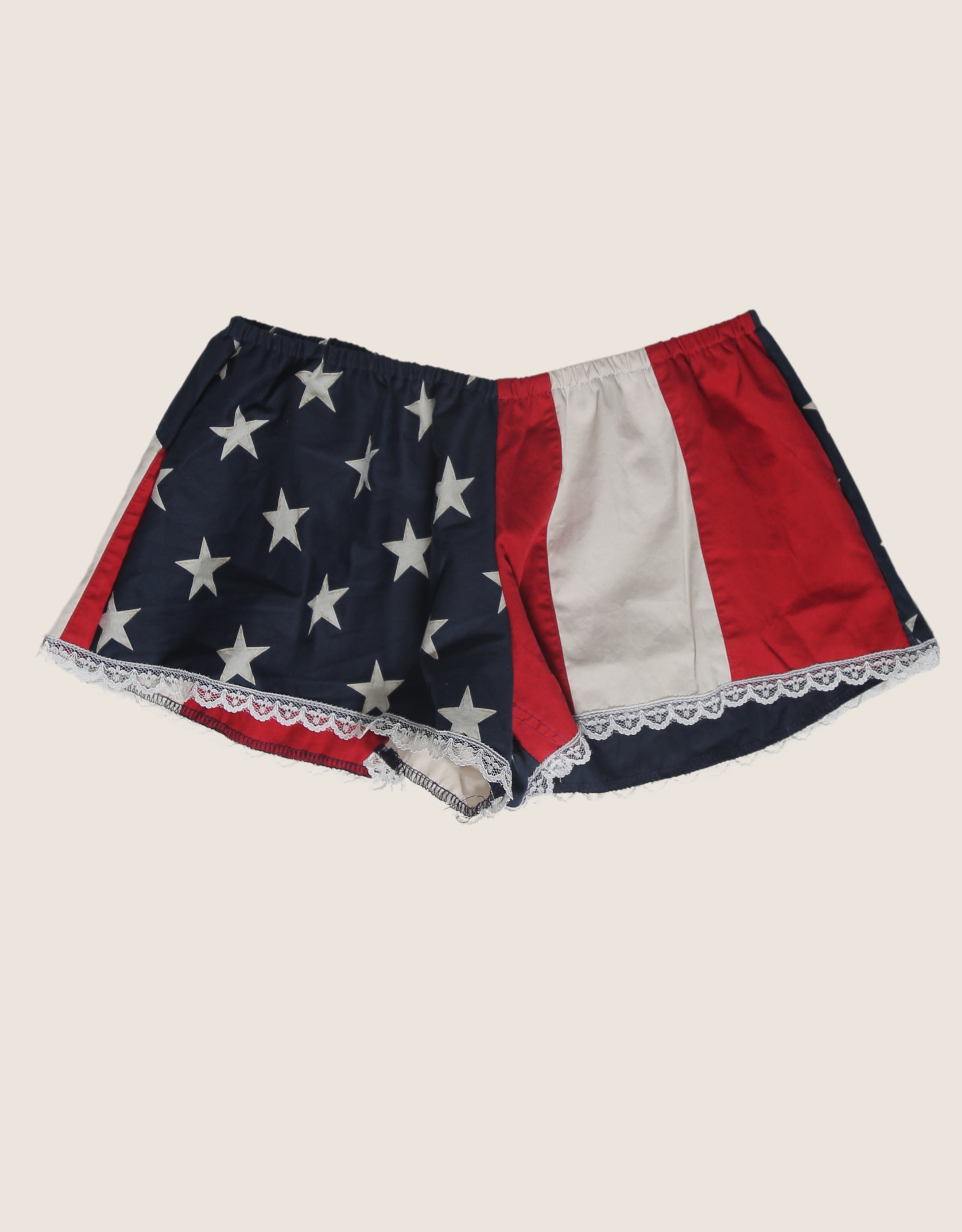 american flag #2 reworked mini shorts (S)
