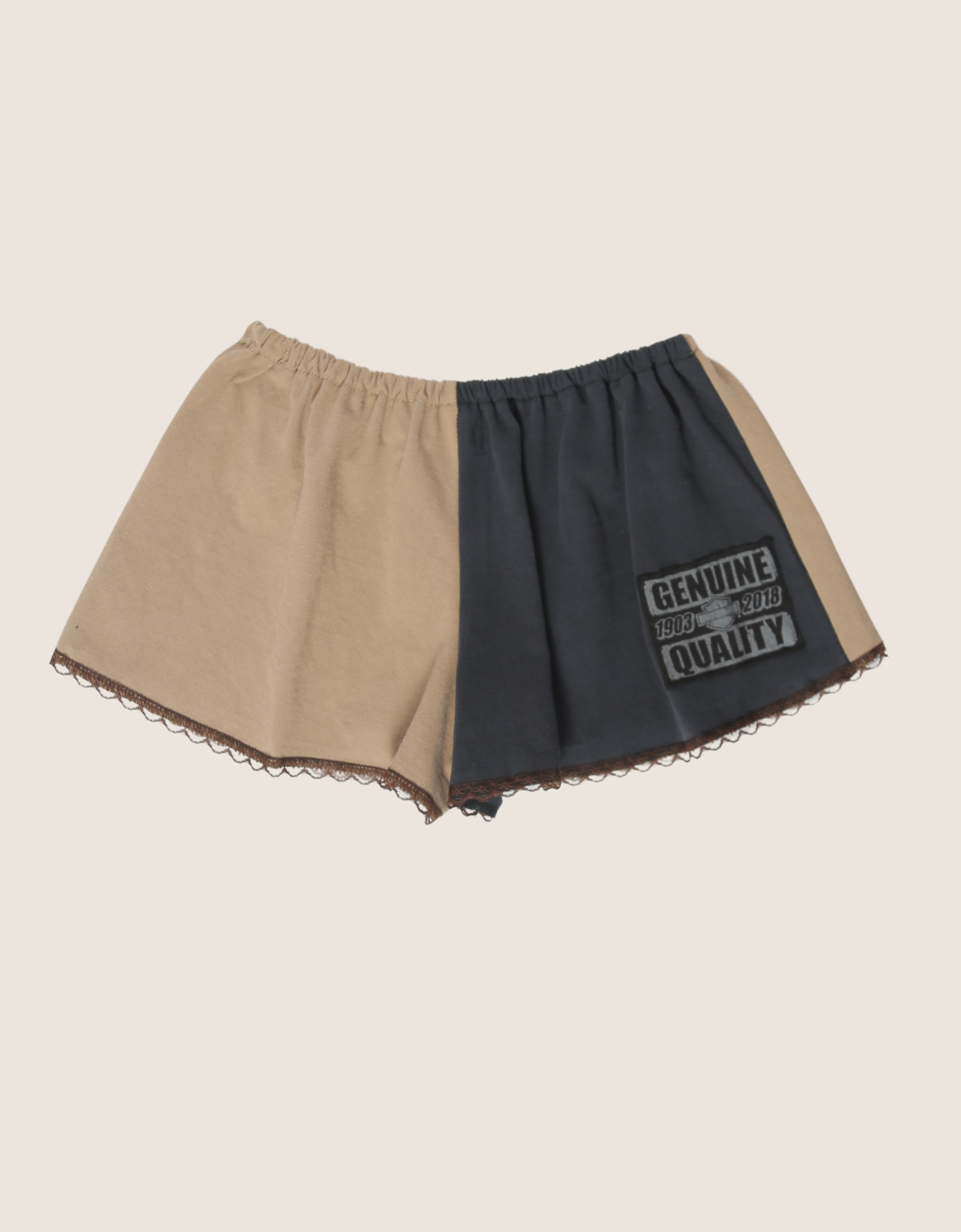 harley eagle reworked mini shorts (small)