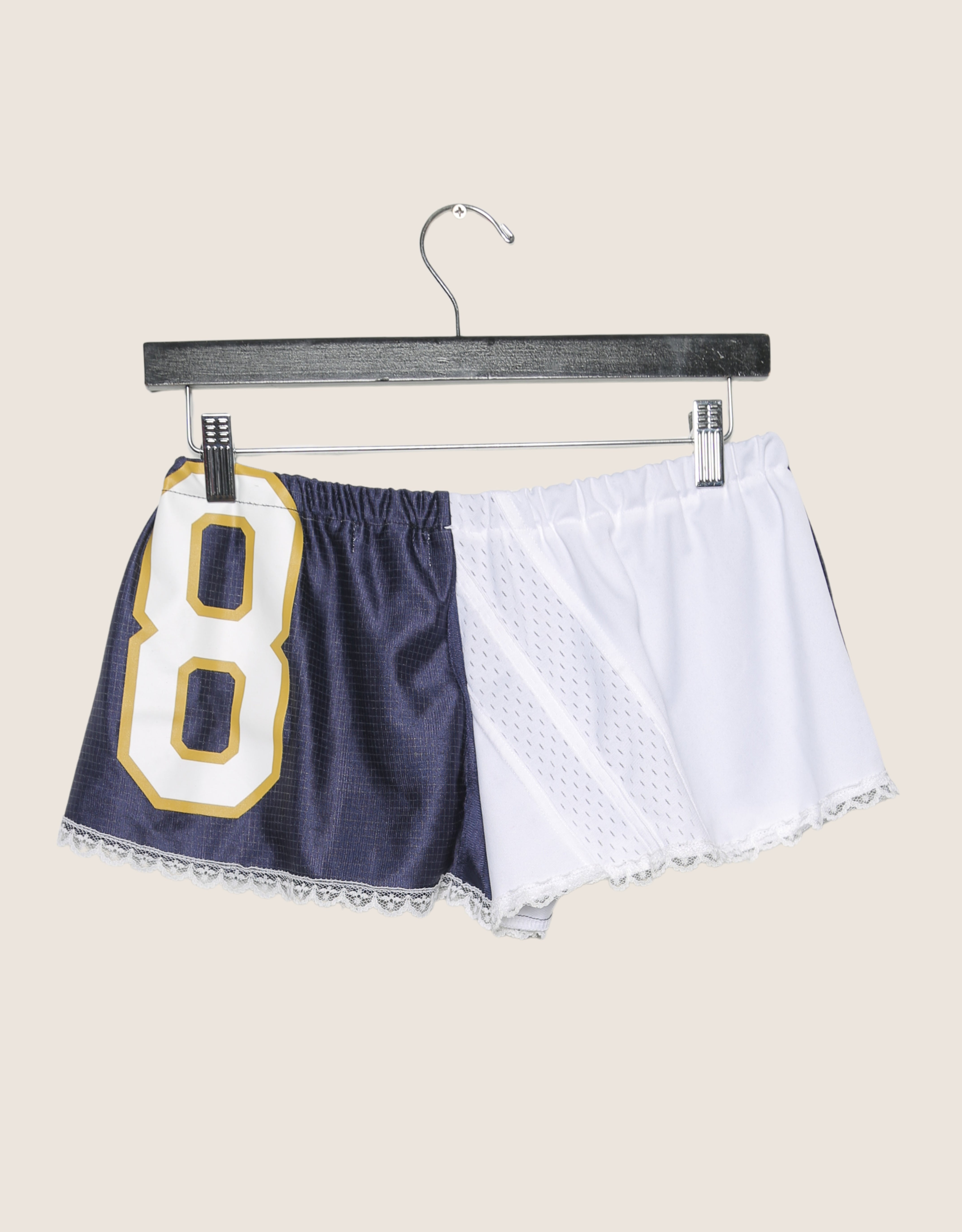 notre dame reworked mini shorts (small)