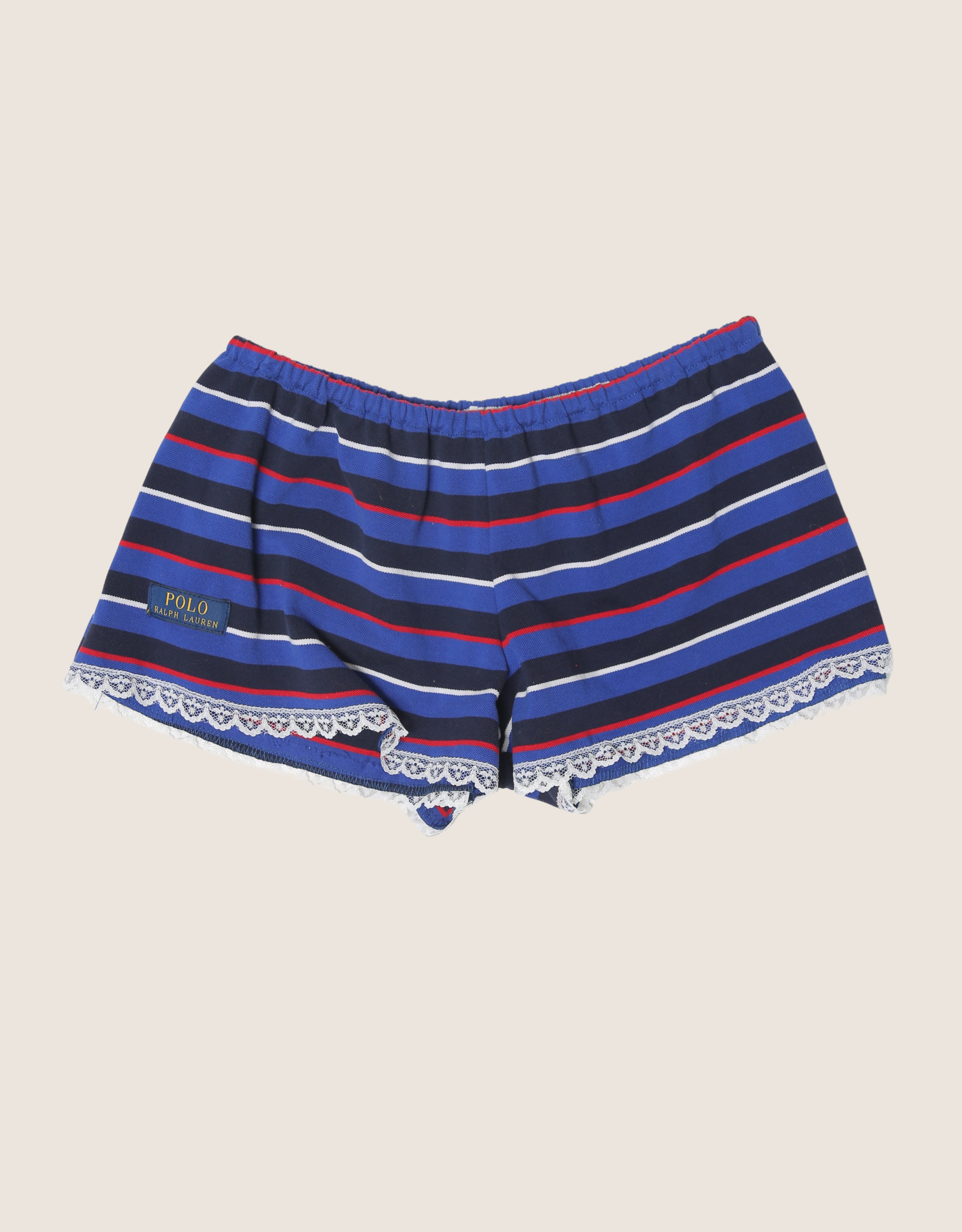 polo blues reworked mini shorts (S)