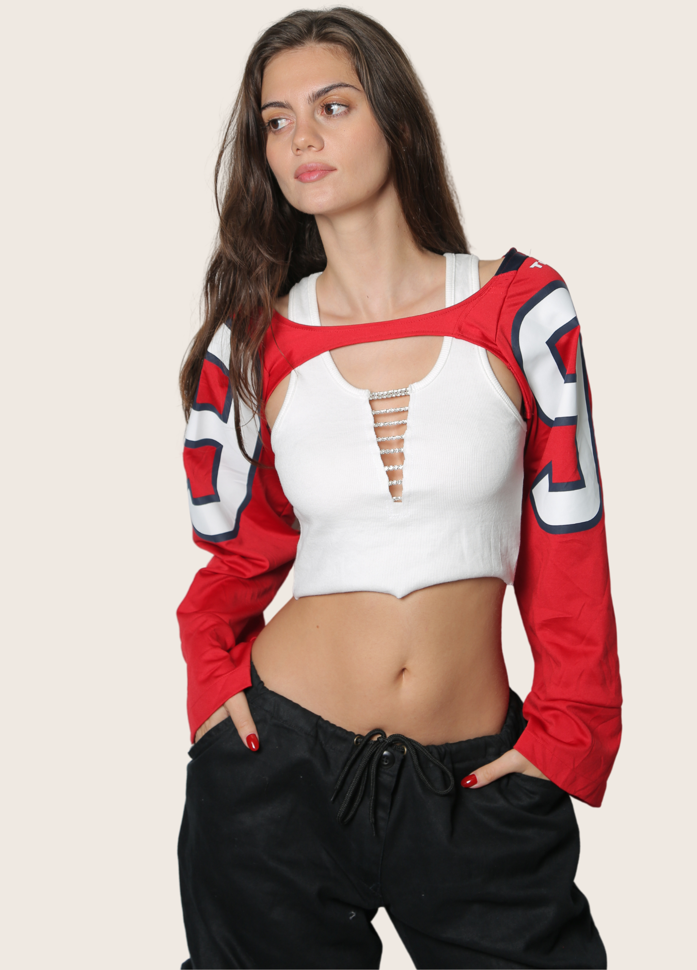 custom reworked jersey shrug