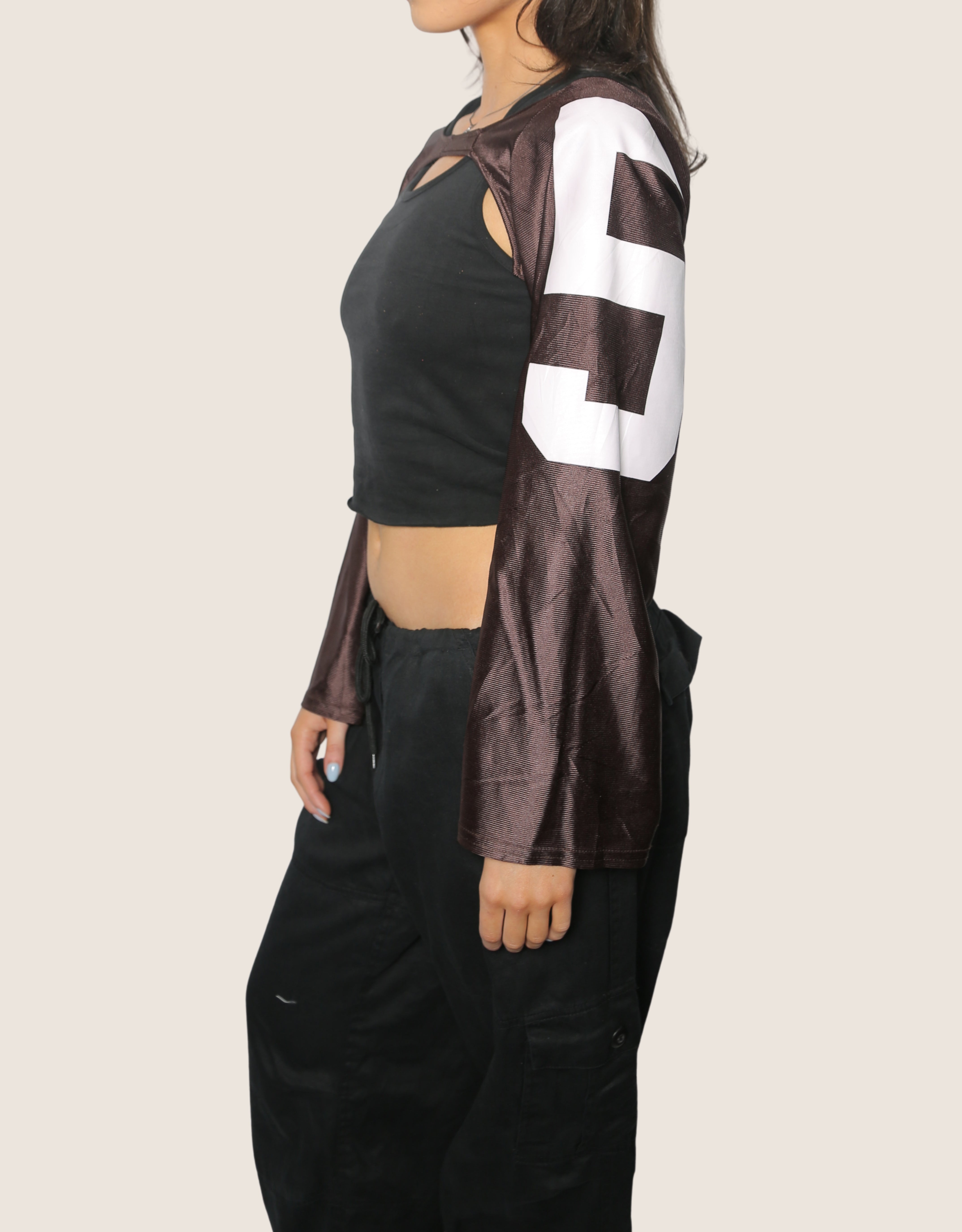 browns long sleeve shrug (small)