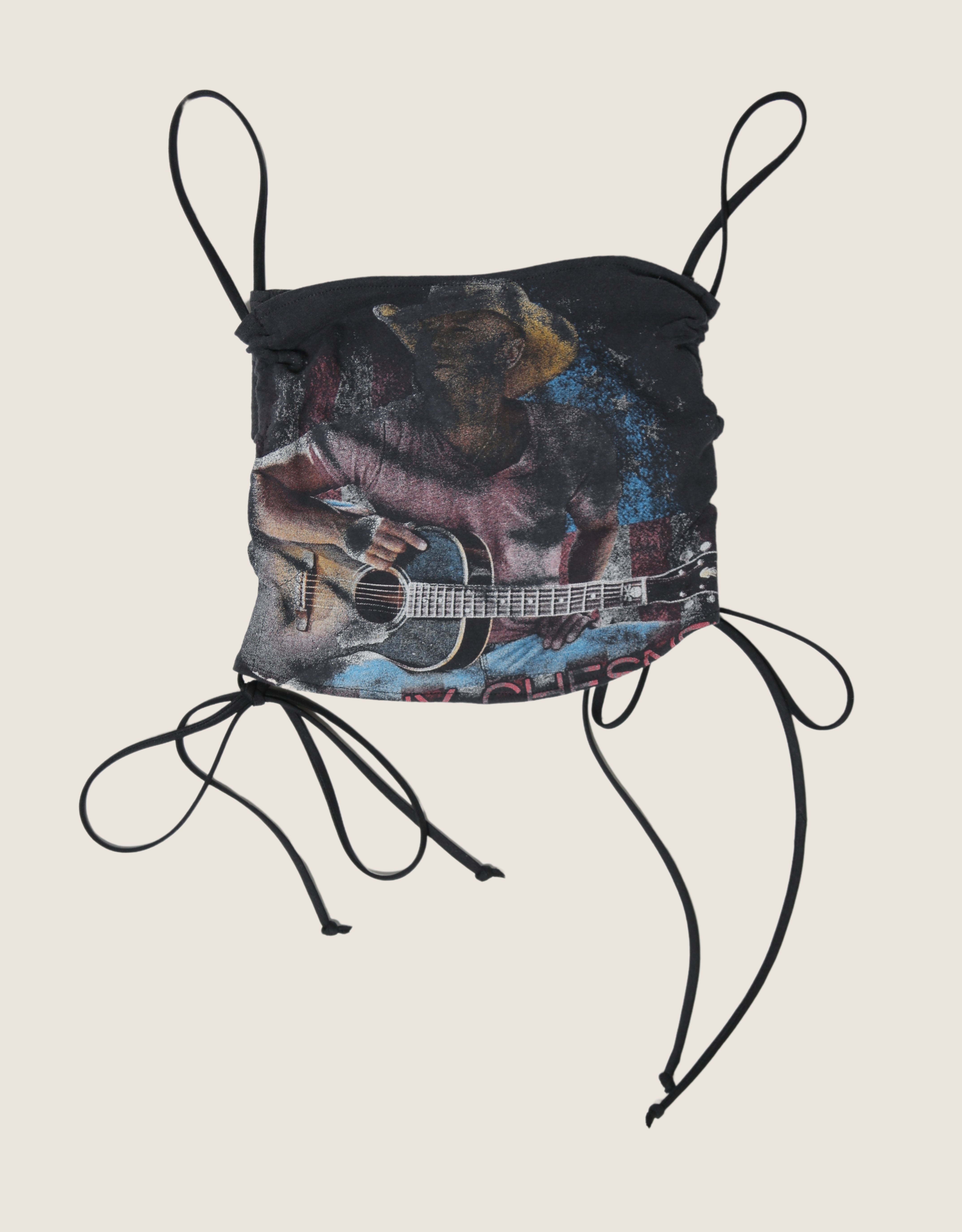 kenney chesney reworked side lace tank top