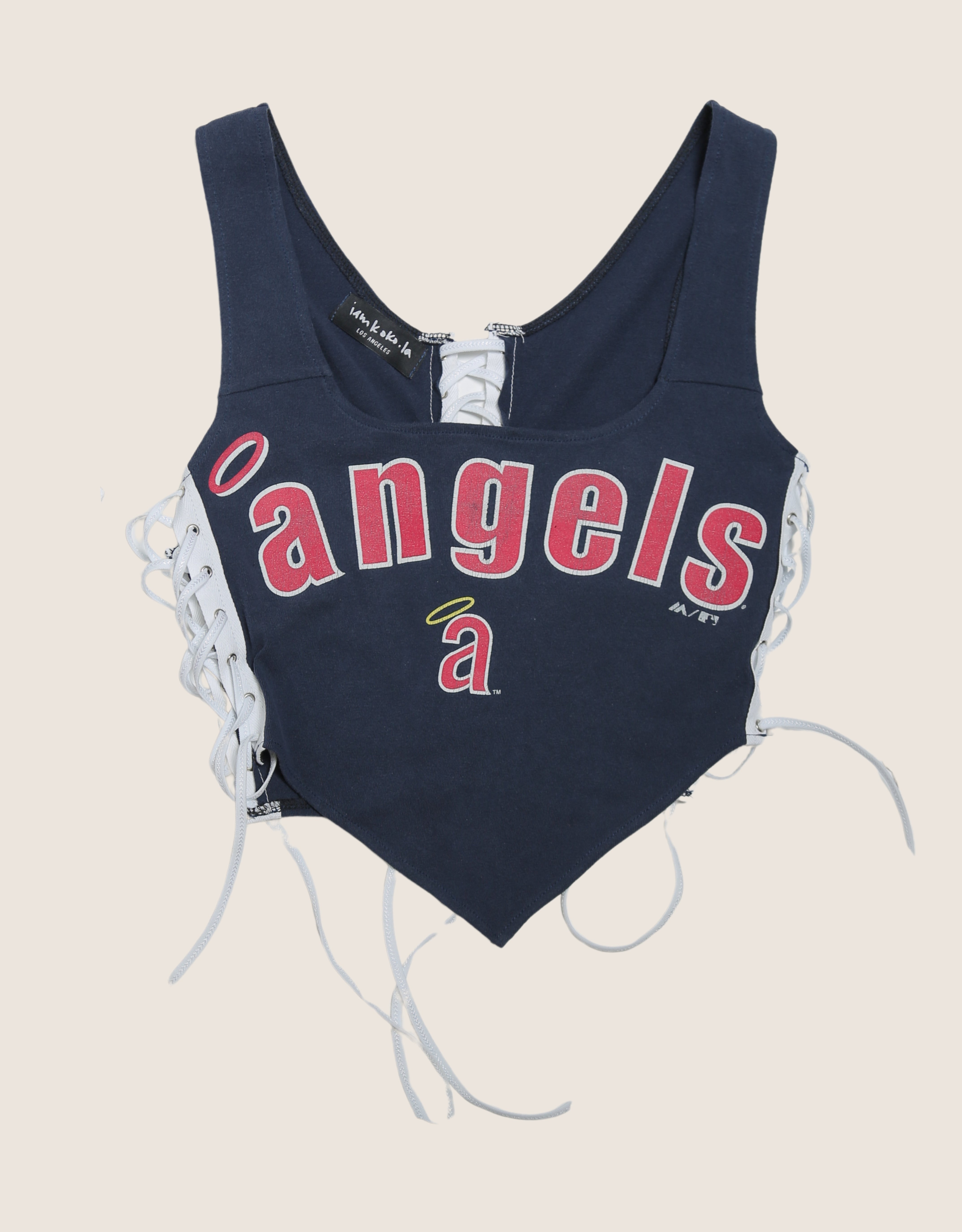 angels reworked side lace tank top