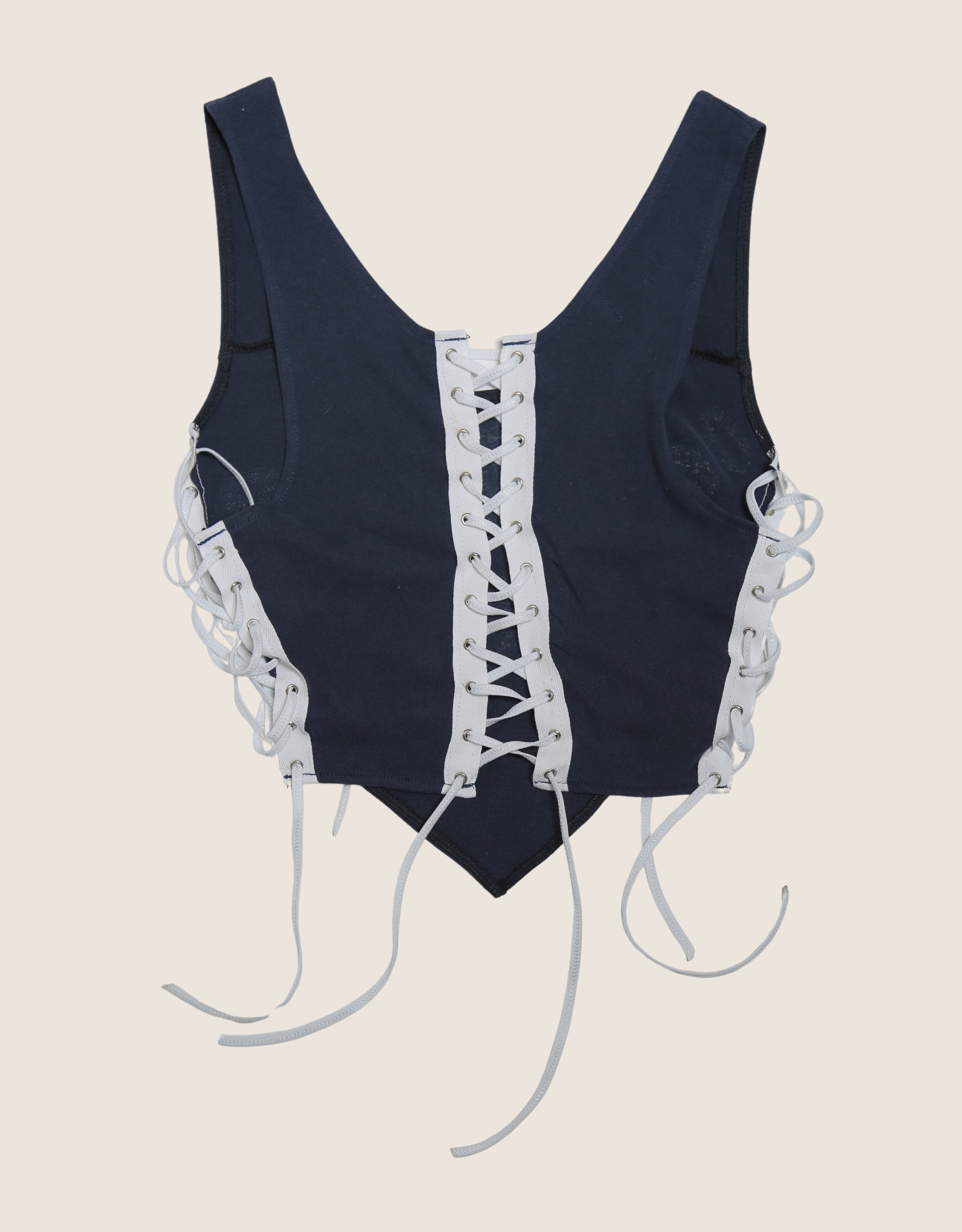 angels reworked side lace tank top