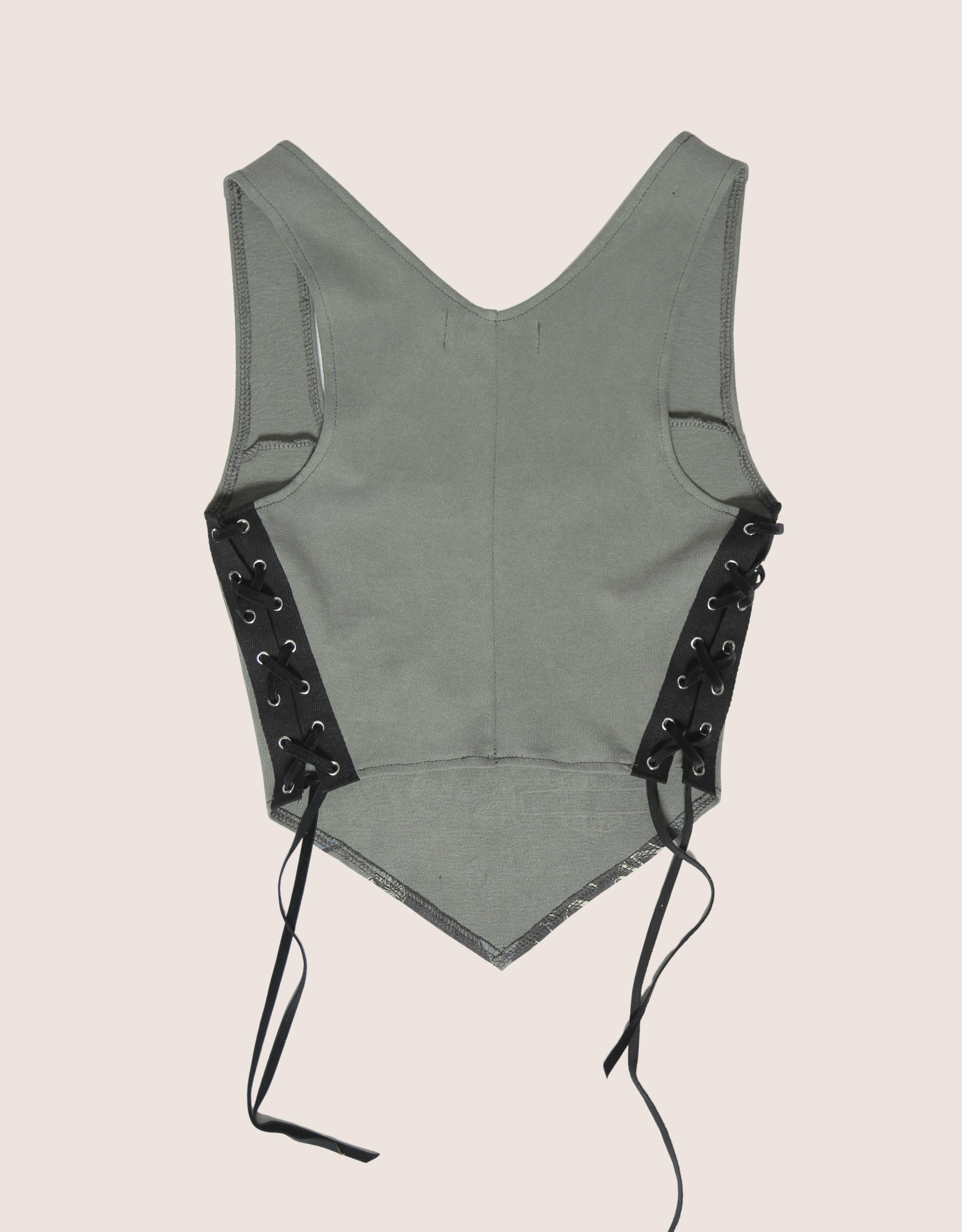 harley daredevils reworked side lace tank top (S)
