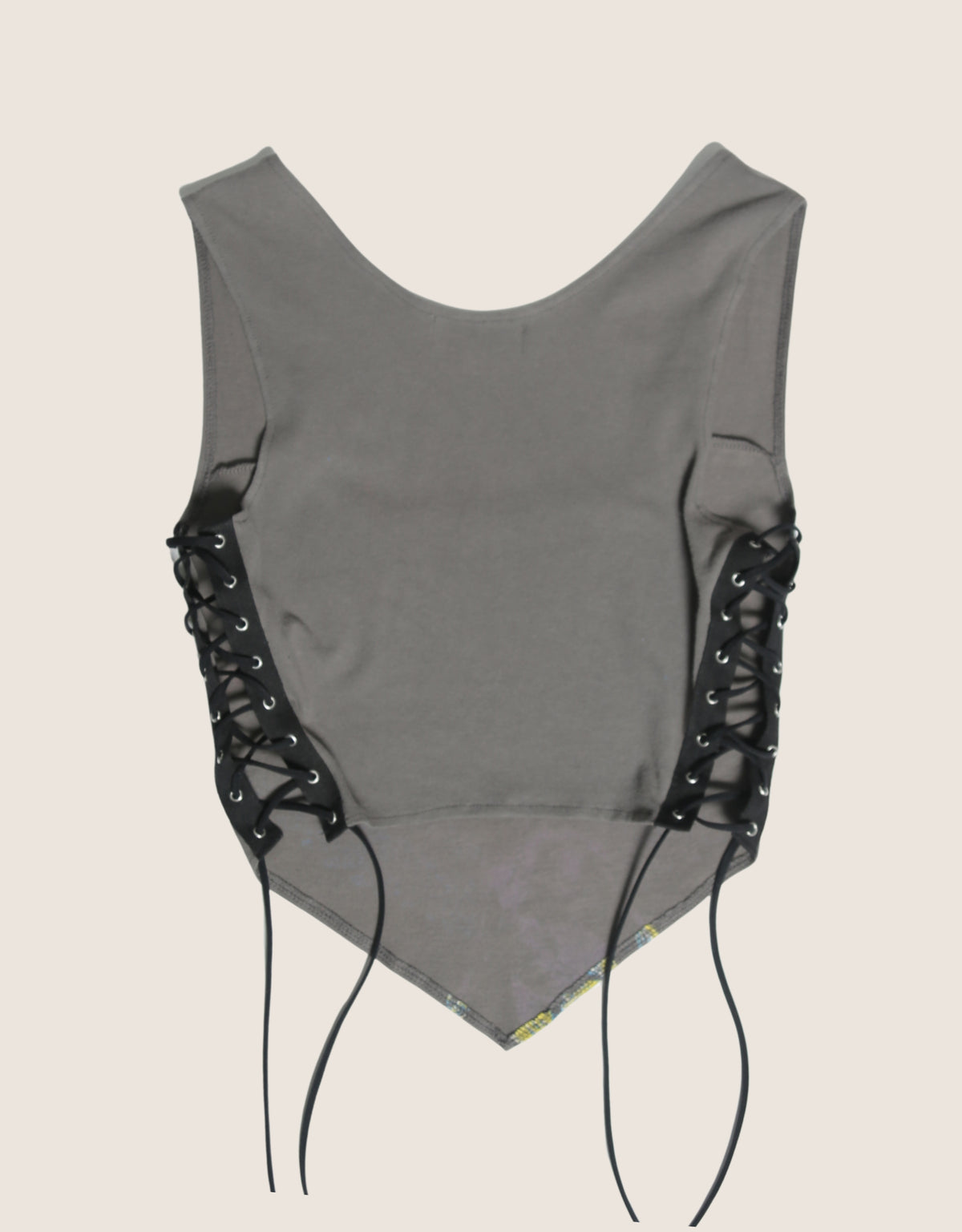 nirvana reworked side lace tank top (L)