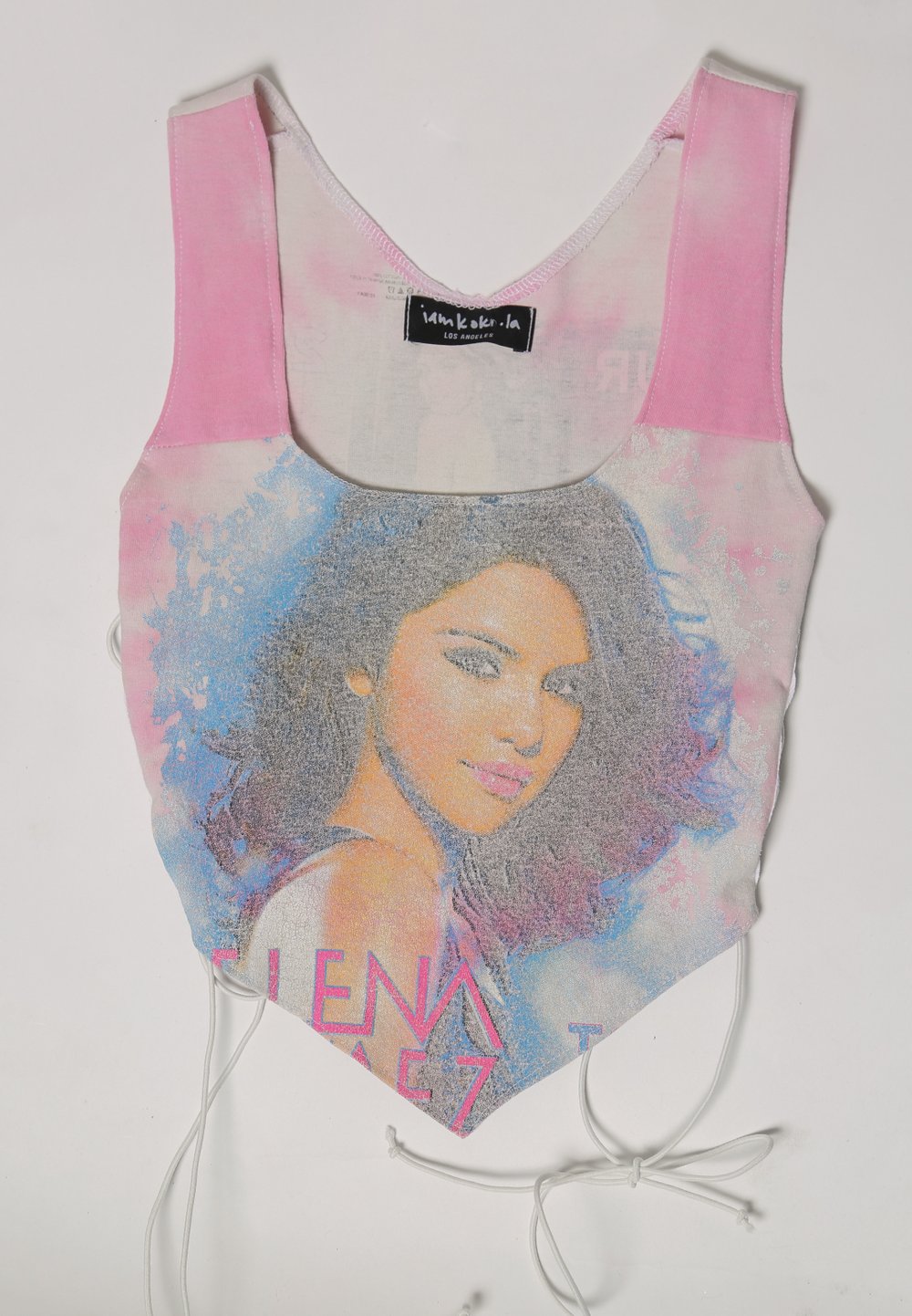 selena gomez reworked side lace tank top