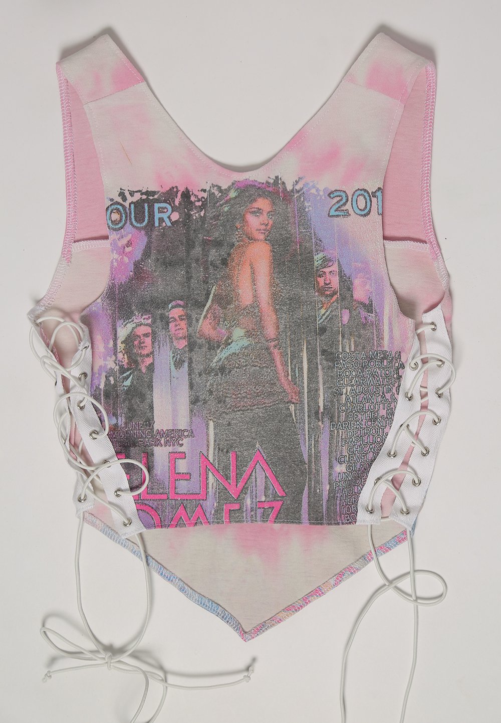 selena gomez reworked side lace tank top