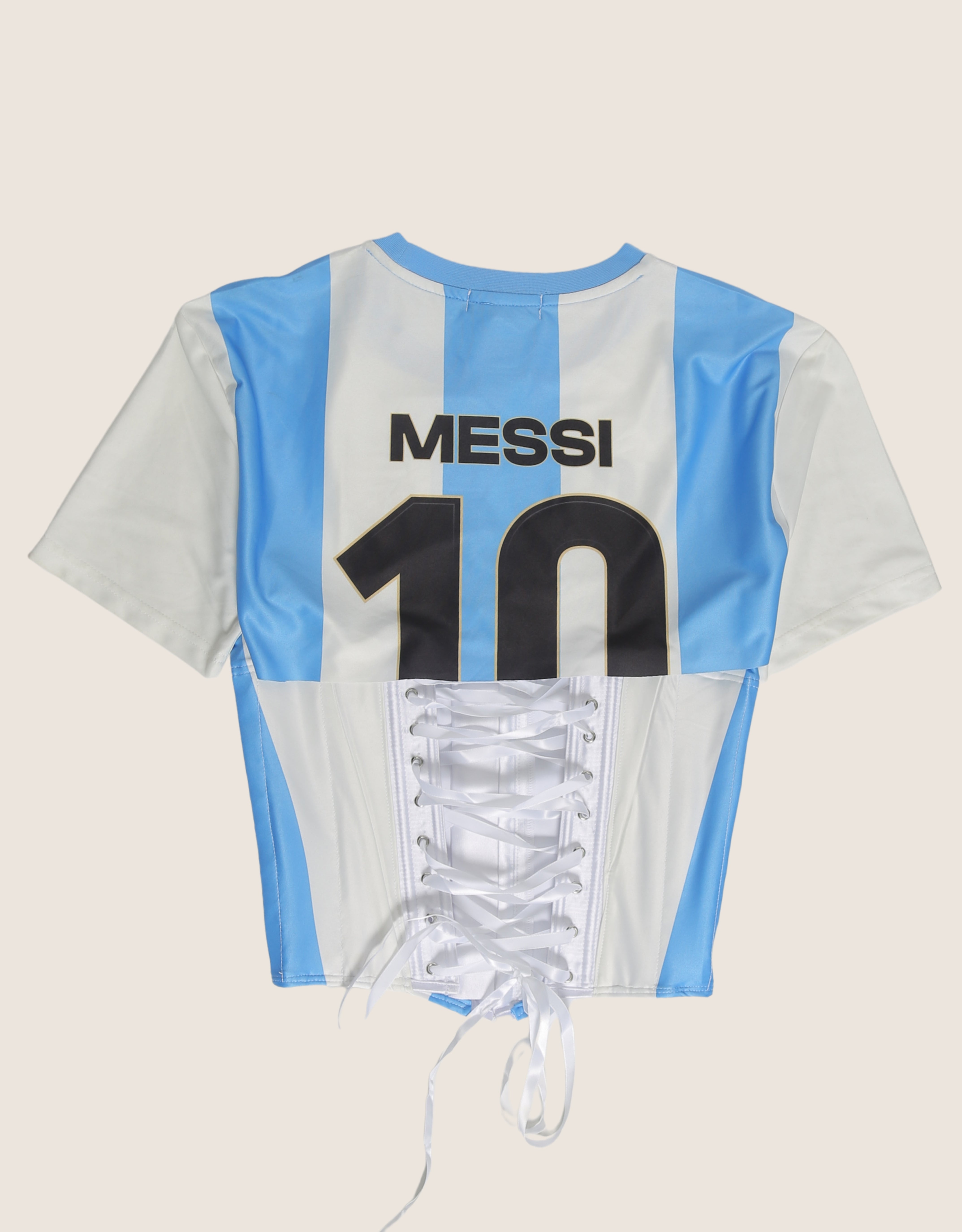 argentina reworked snap corset soccer jersey (S)