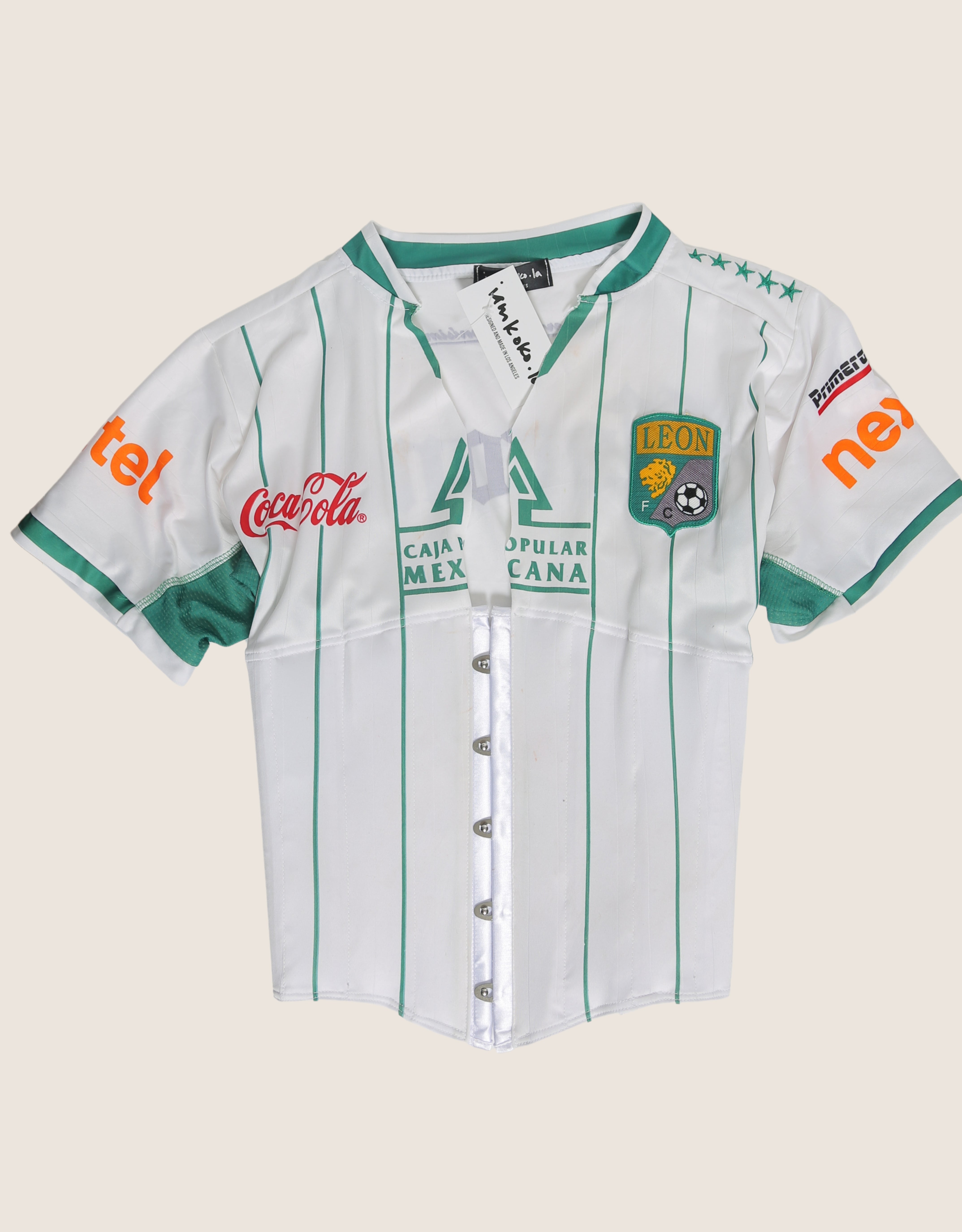 leon soccer reworked snap corset jersey