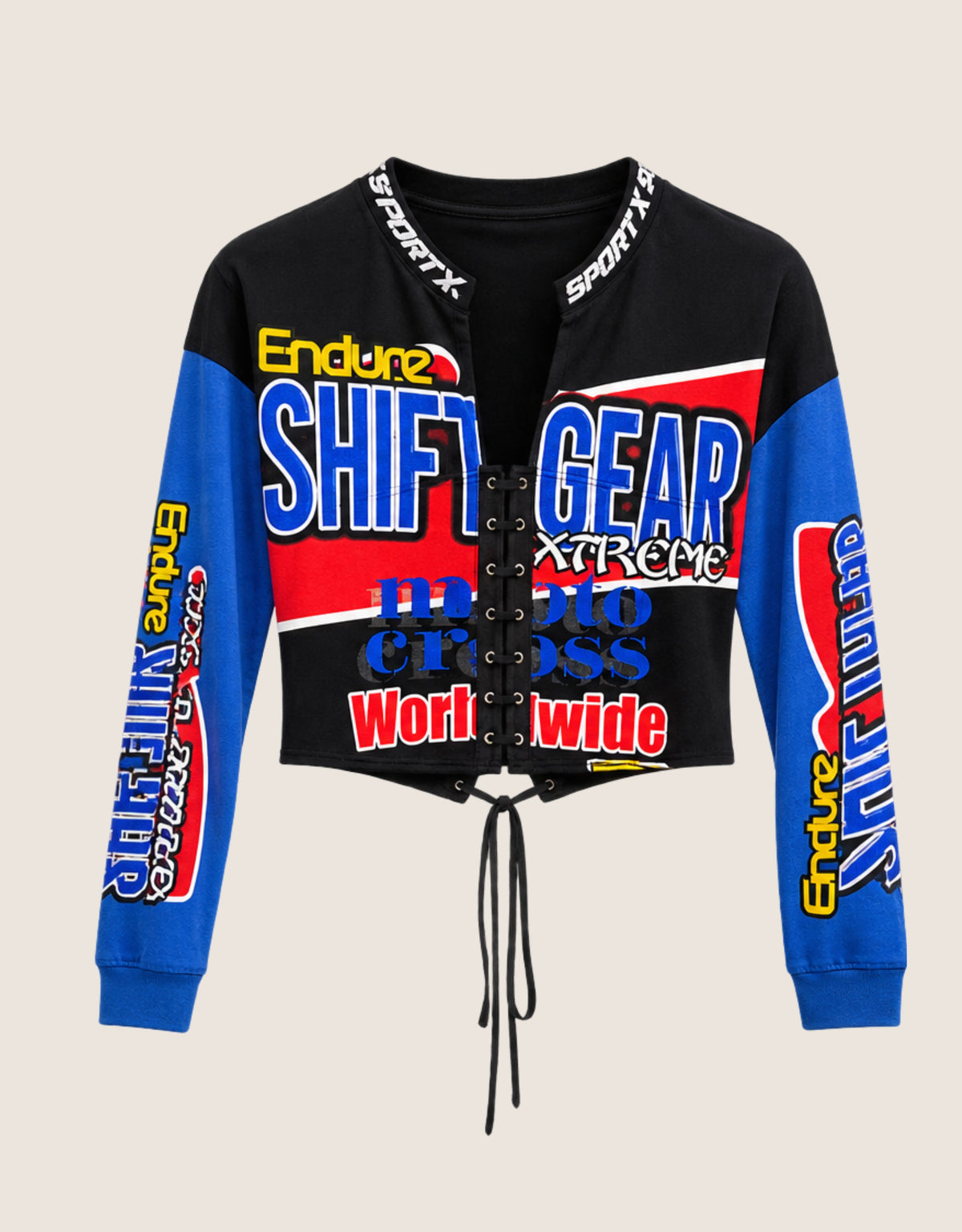 motocross snap corset t shirt (M)