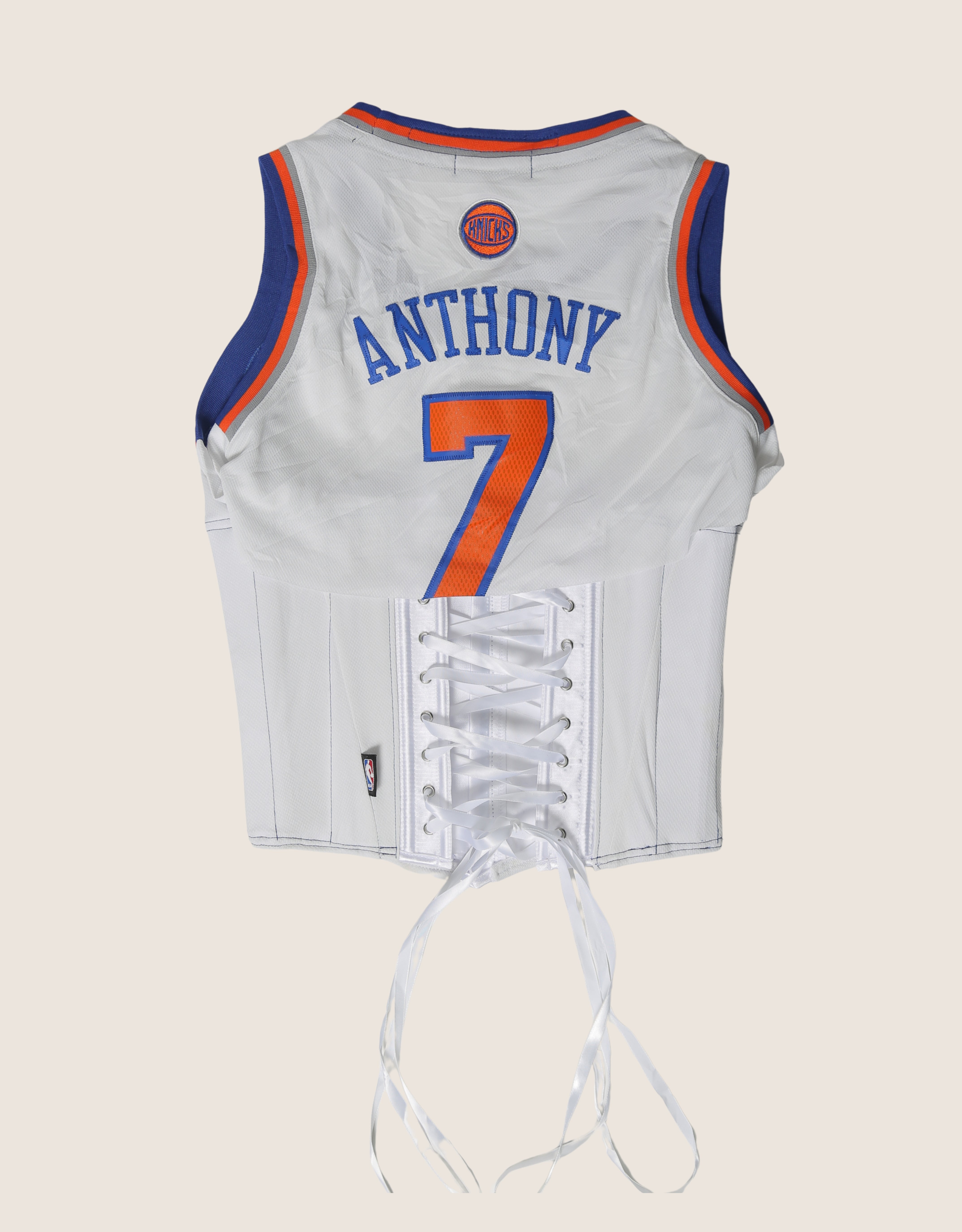 ny knicks reworked snap corset jersey (m)