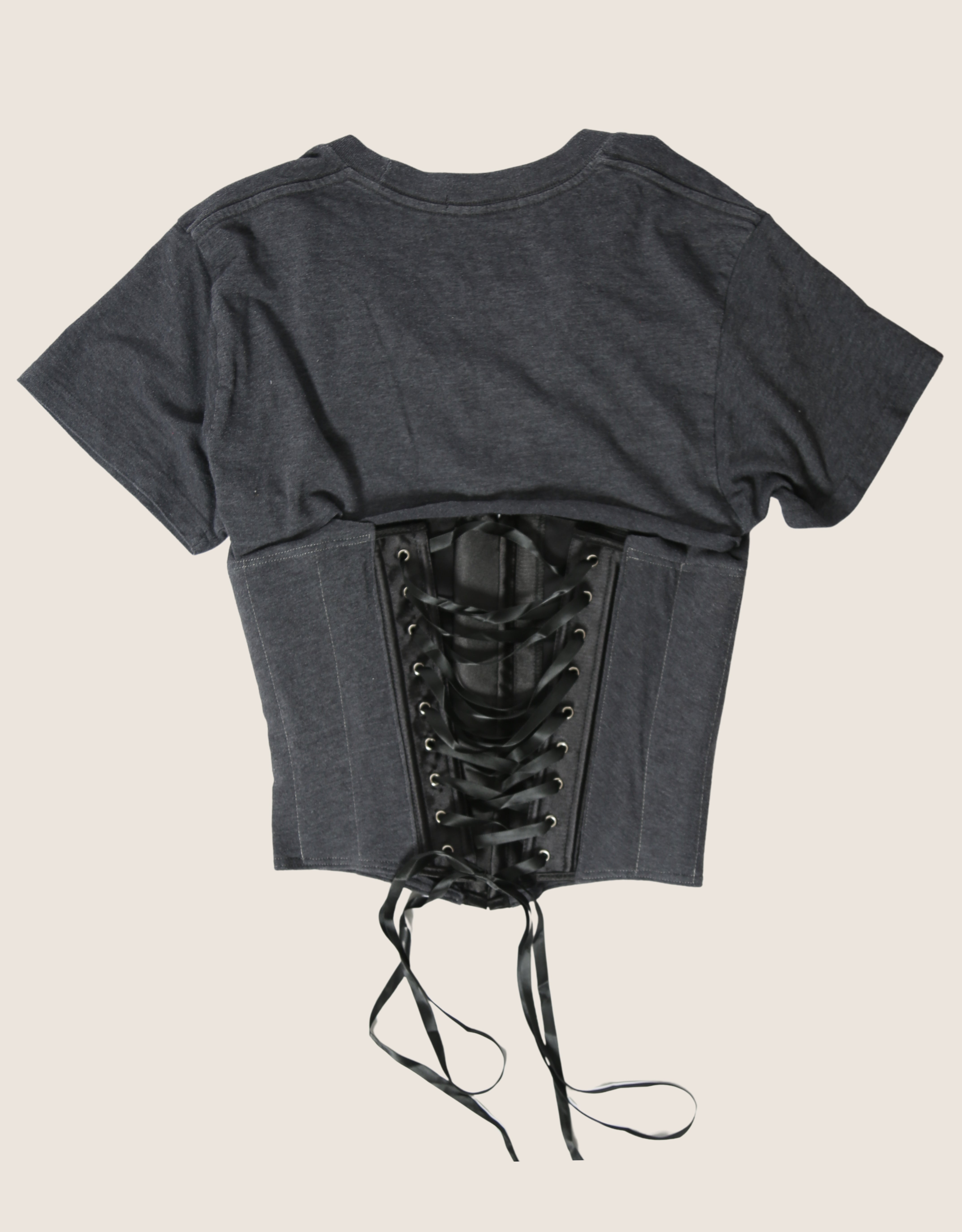 nirvana reworked snap corset tee