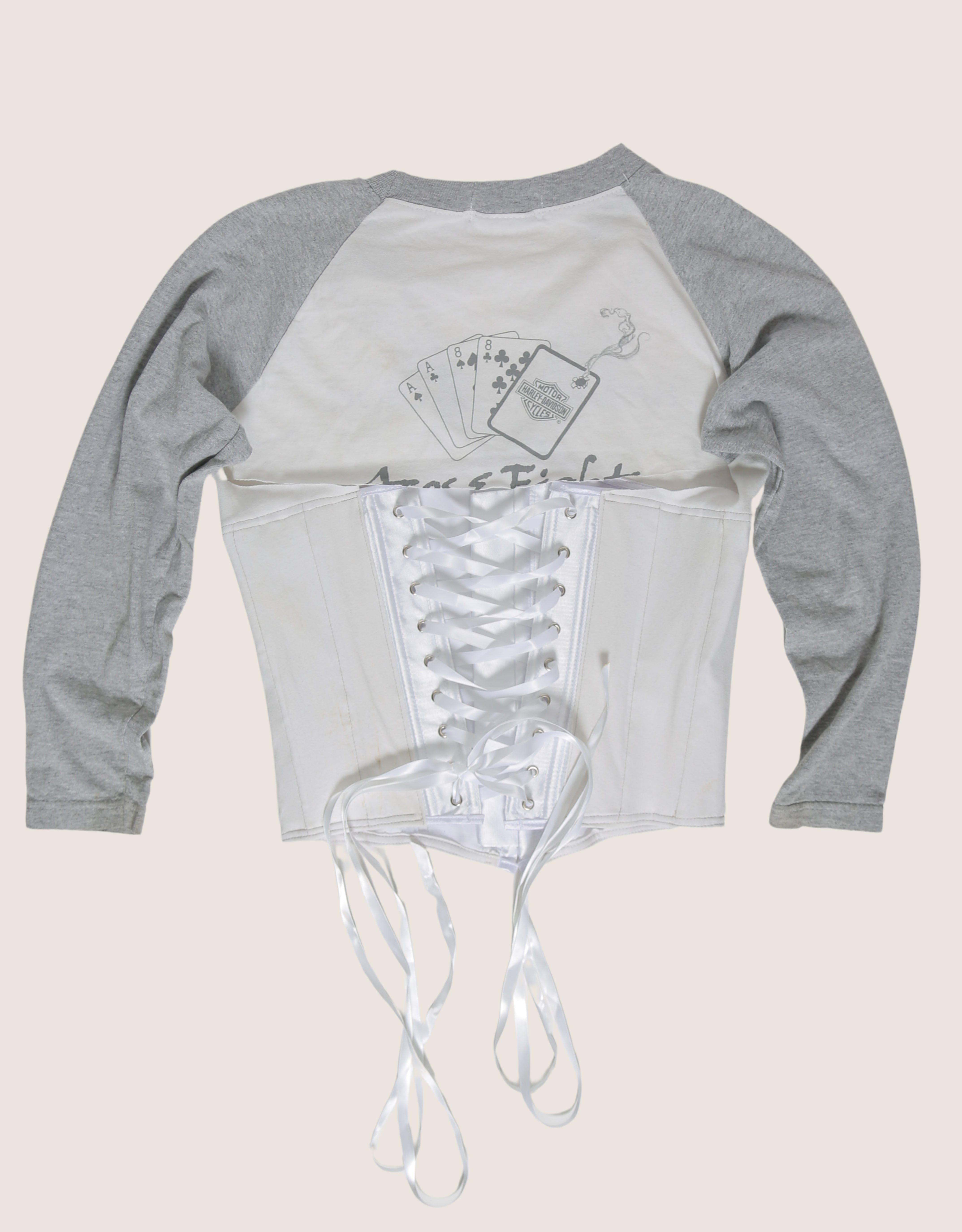 harley reworked snap corset tee