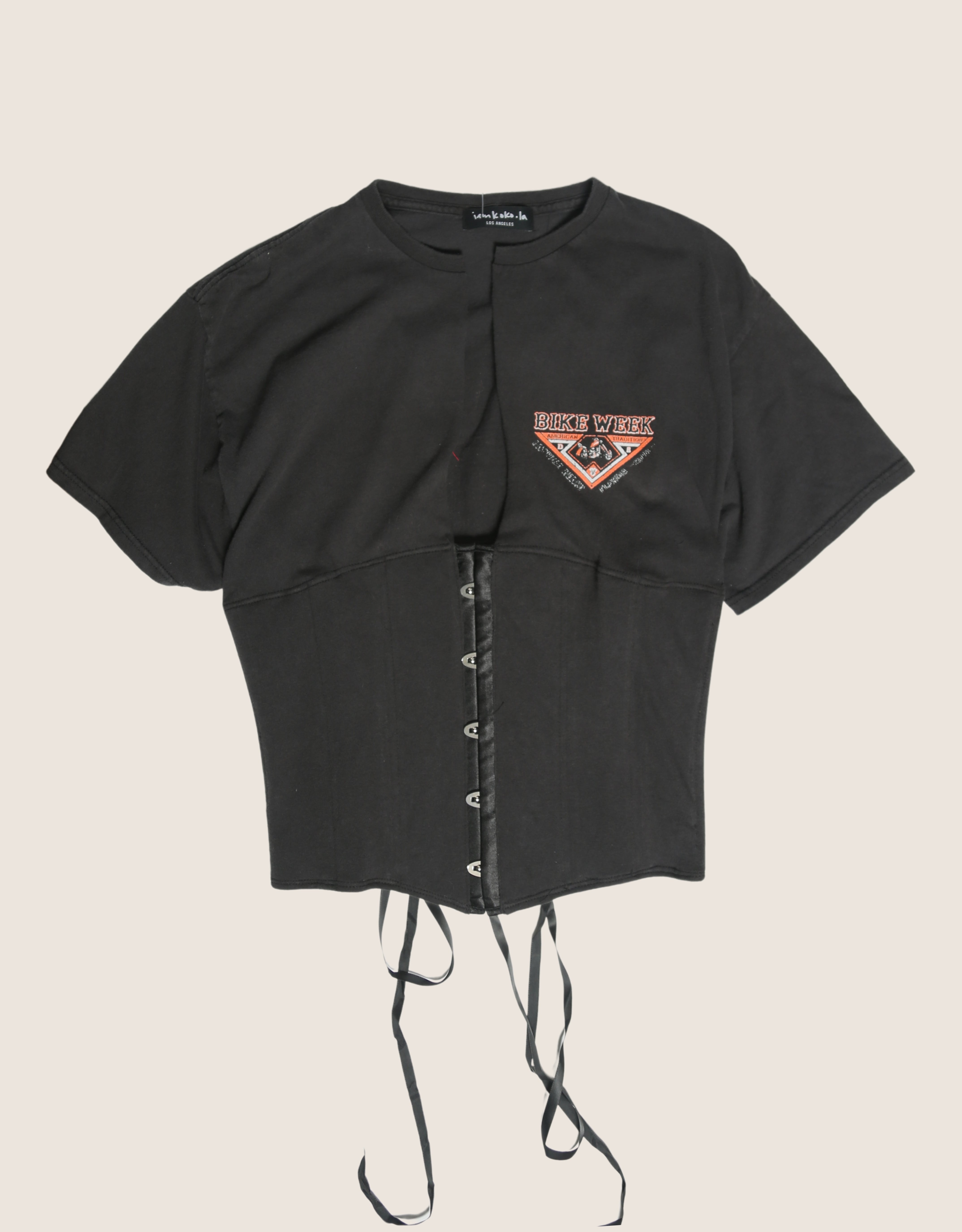 bike week snap corset t shirt (M)