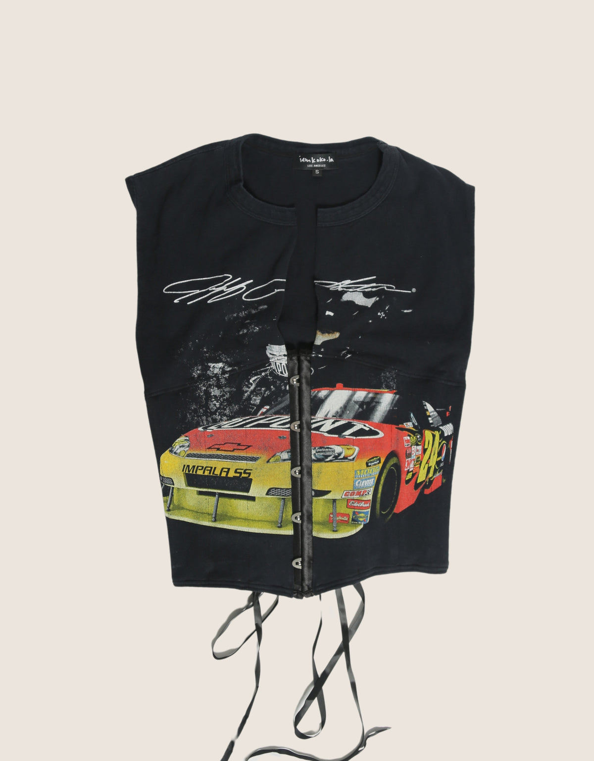 nascar muscle snap corset t shirt (S)