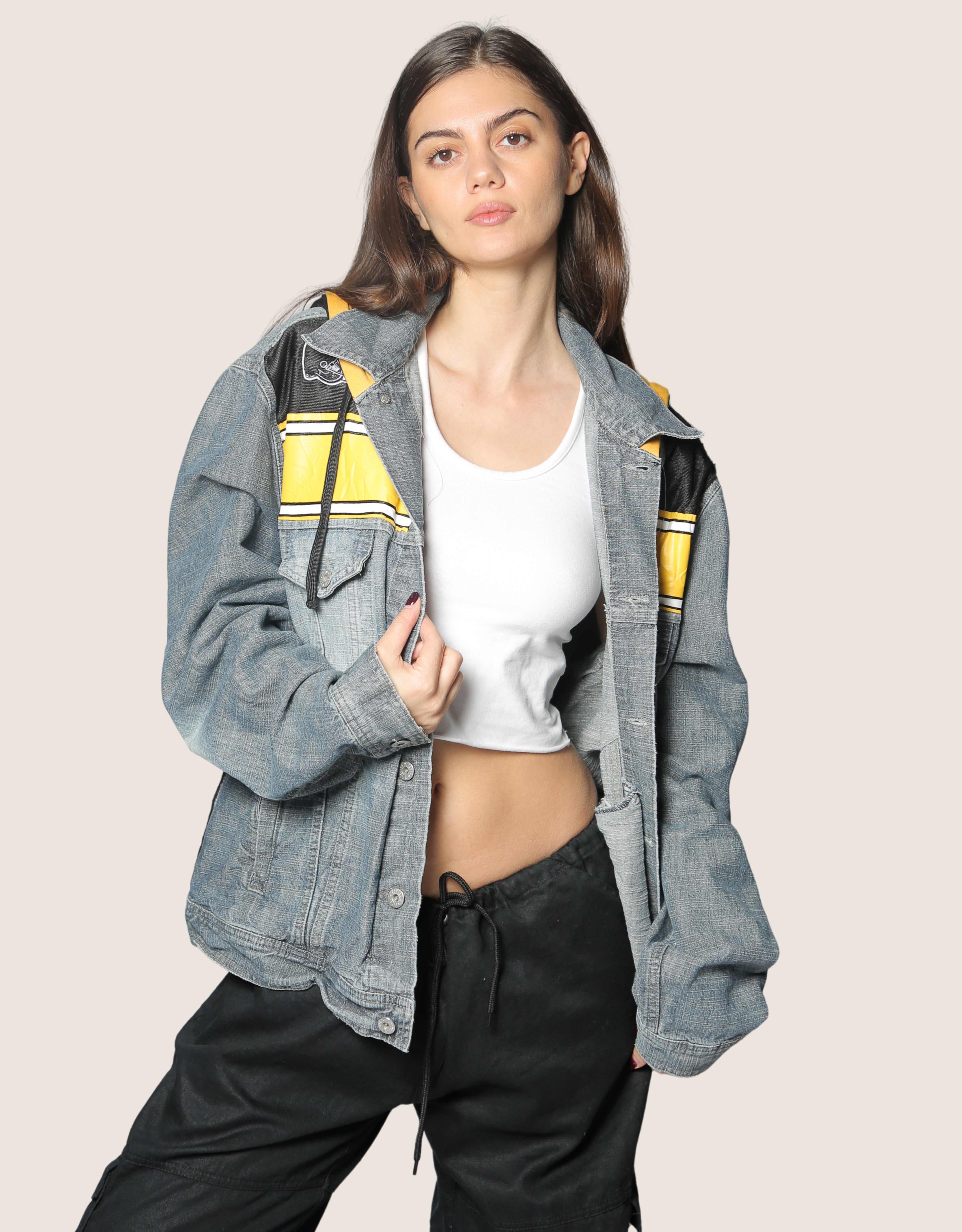 Steelers reworked denim jacket