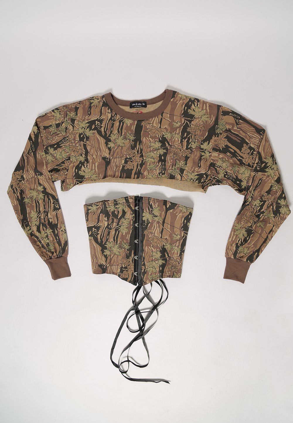 realtree snap corset with matching cropped tshirt