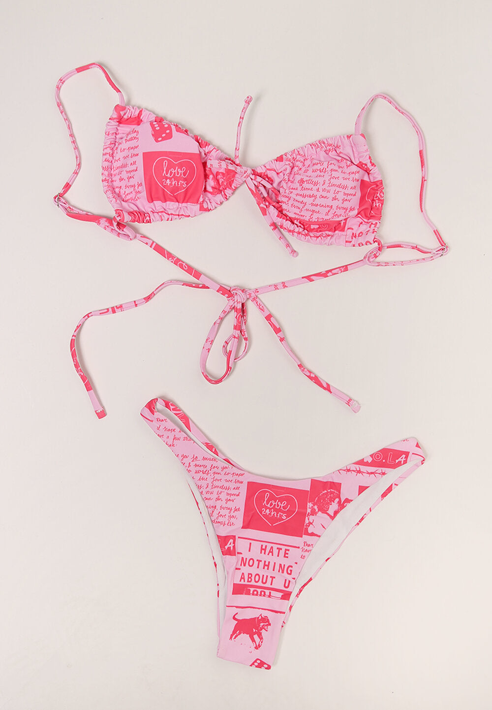 koko SWIM: pink newspaper bikini