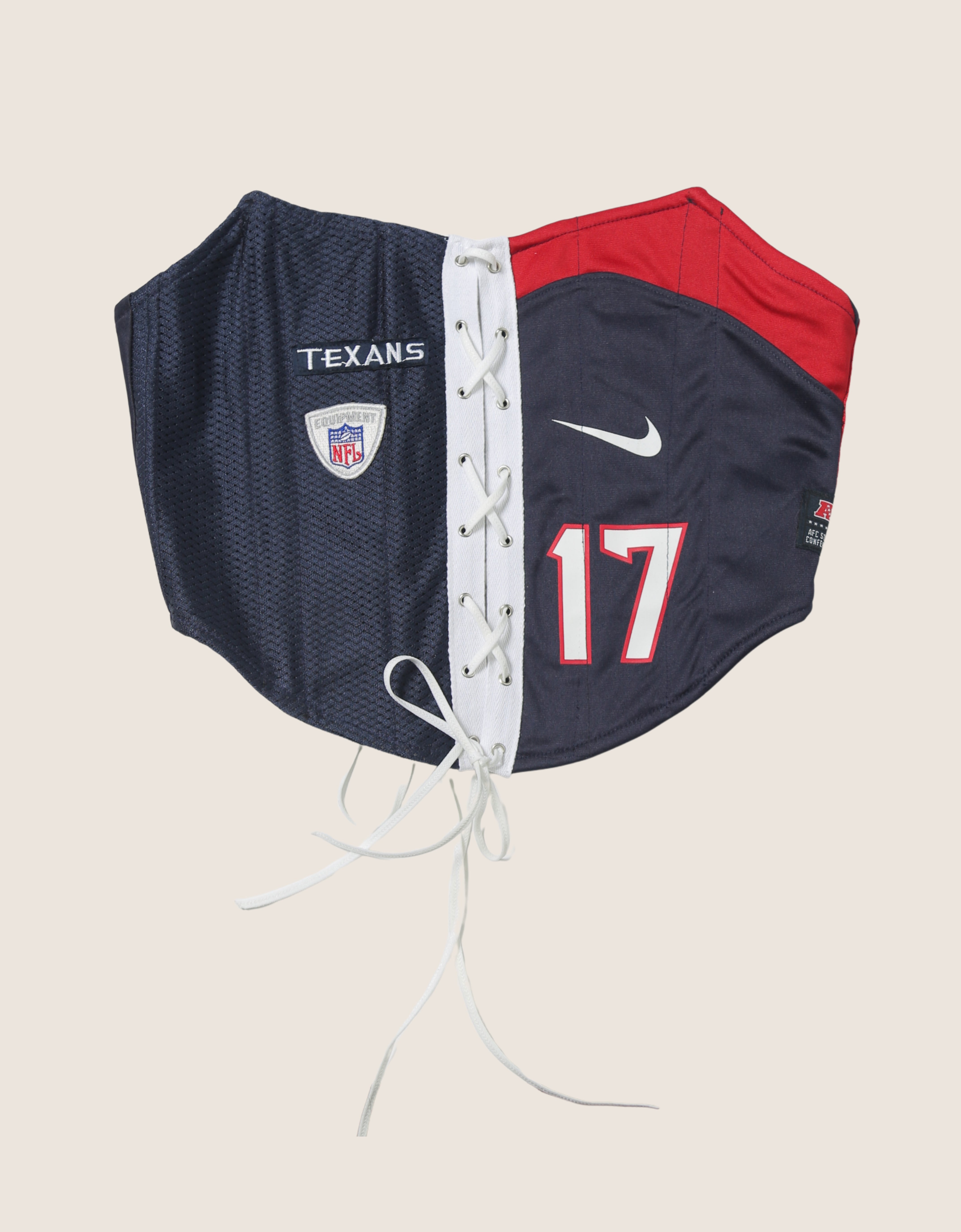 texans #17 strapless lace front corset (medium)