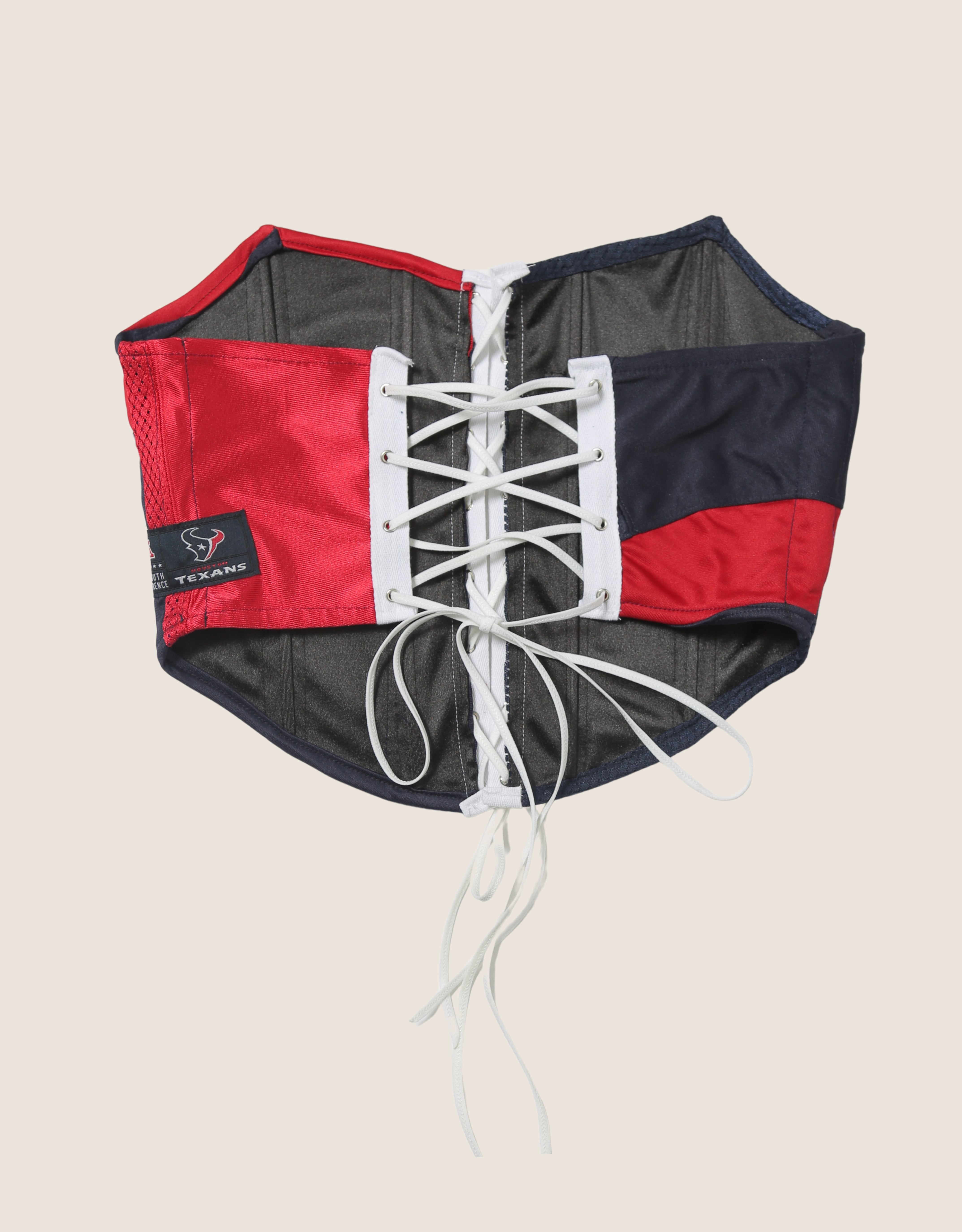 texans #17 strapless lace front corset (medium)