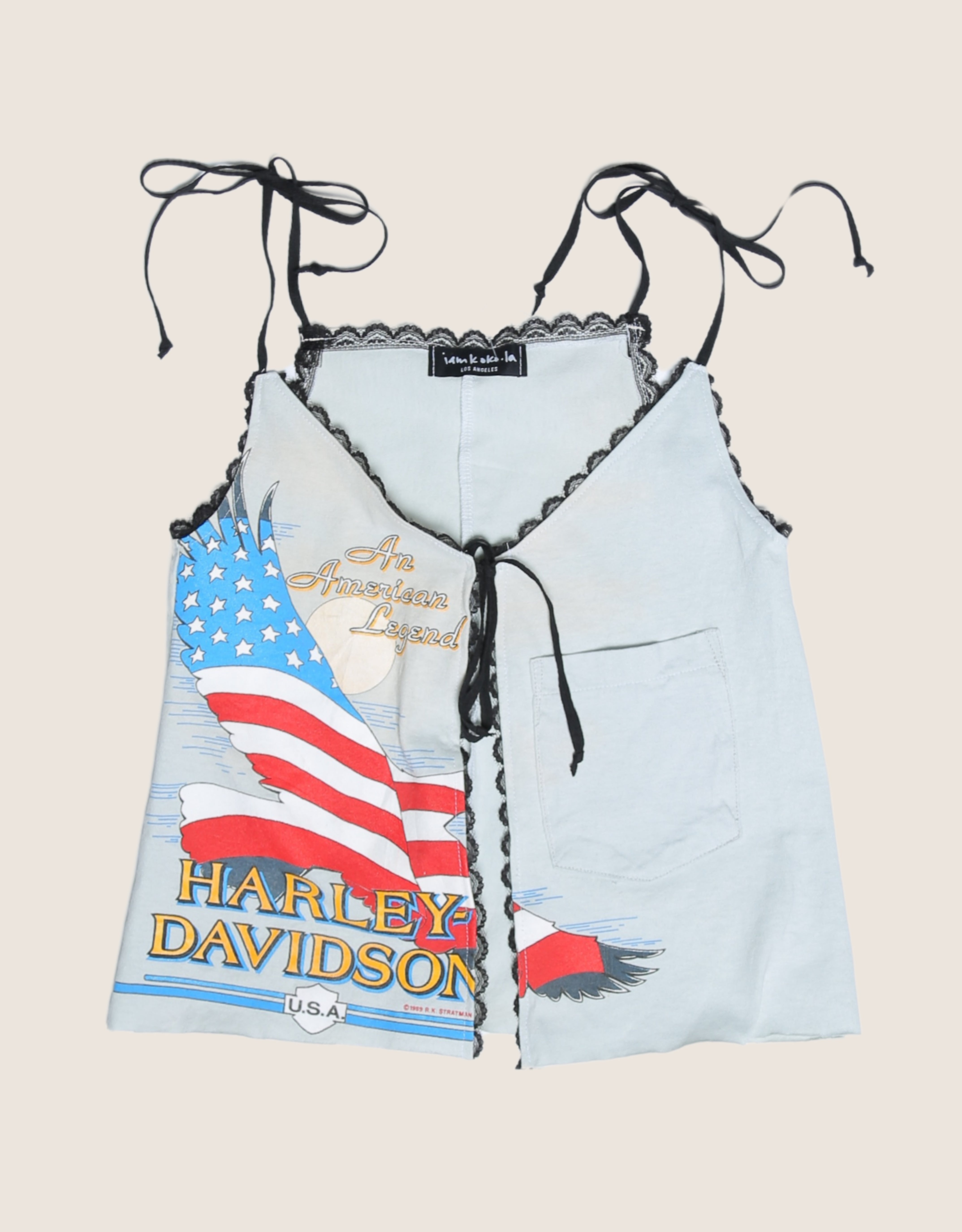 harley reworked tie front tank