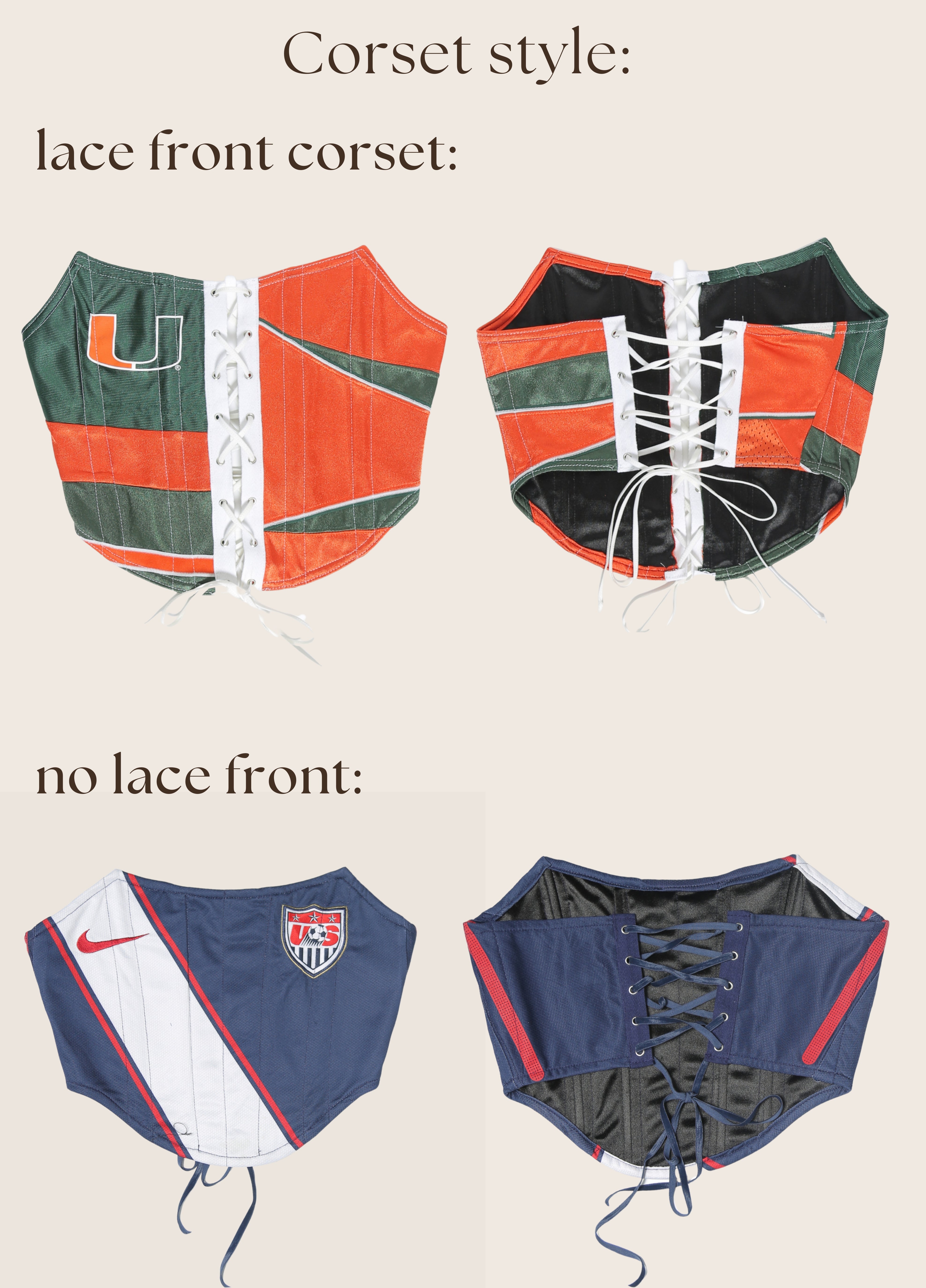 custom reworked lace front jersey corset | iamkoko.la