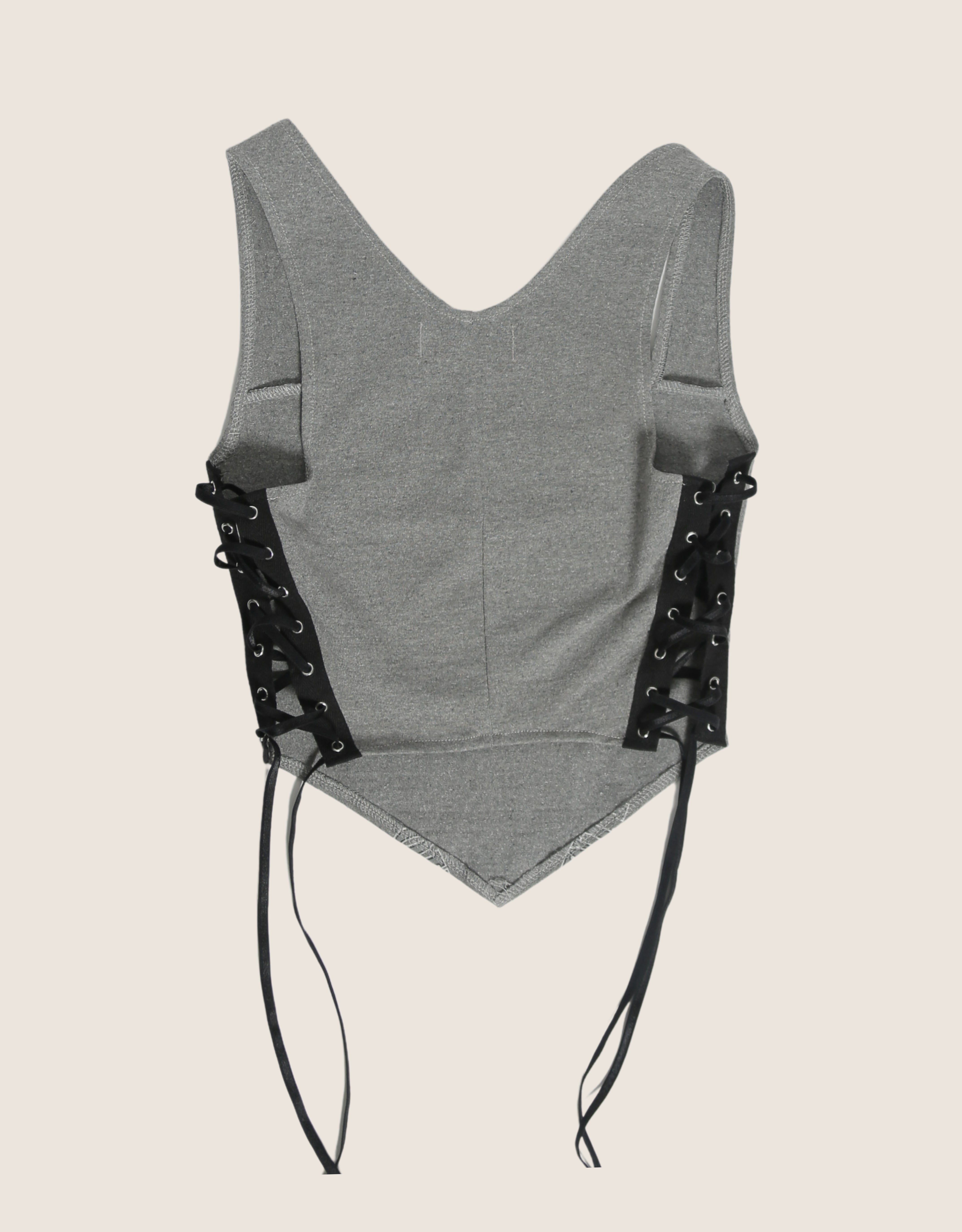 harley crest reworked side lace tank top (S)