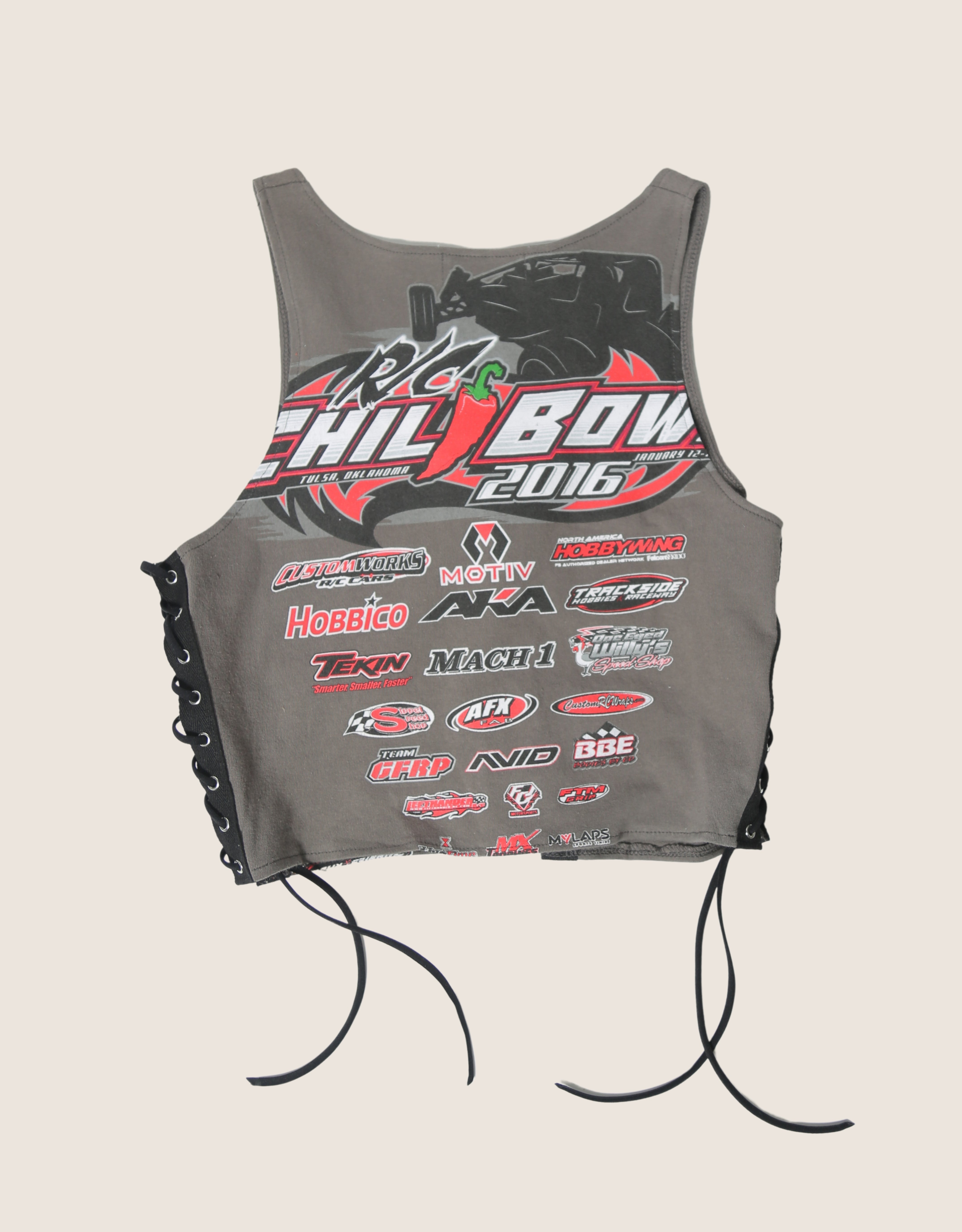 racing chill bowl all laced up reworked tank (S/M)