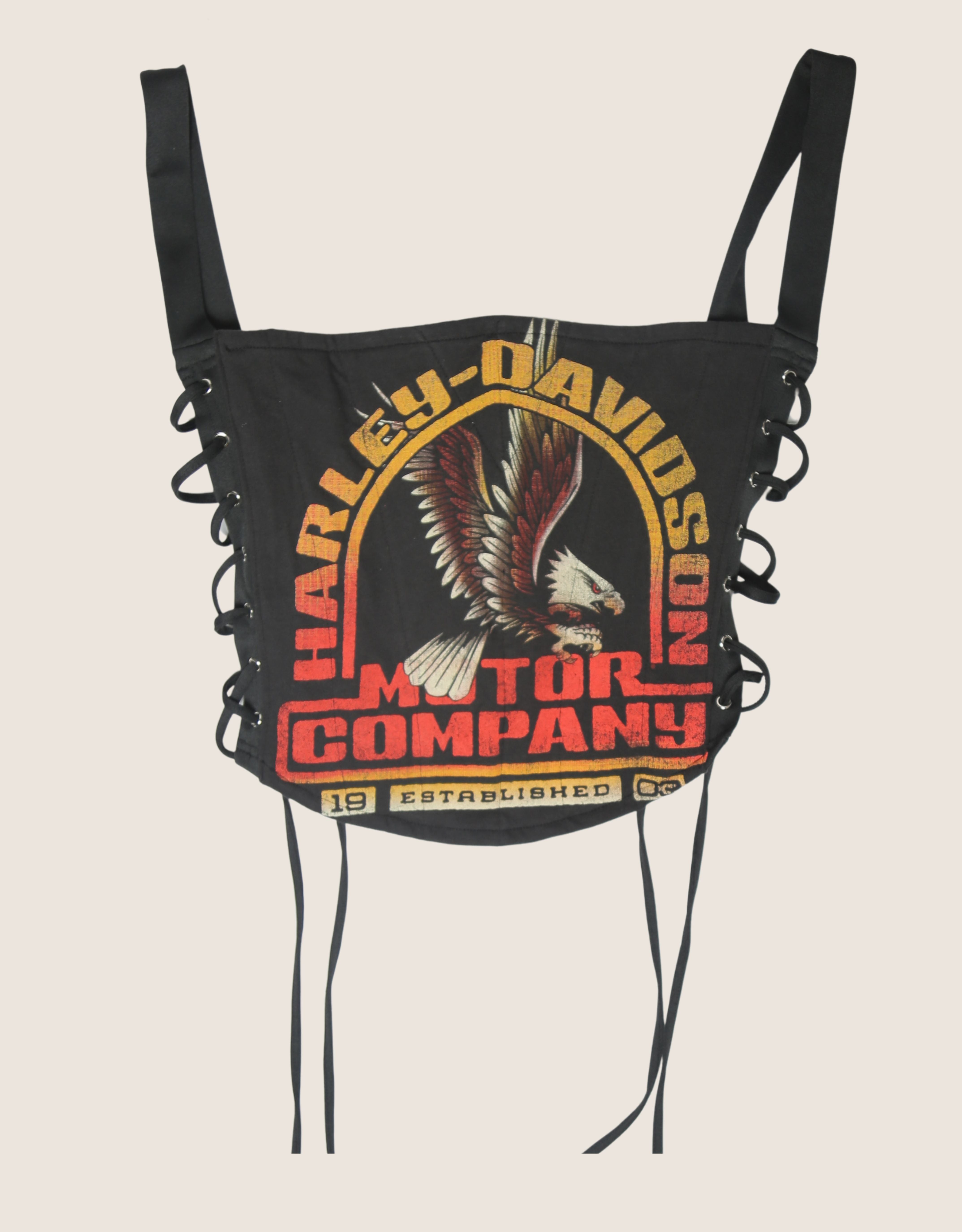 harley company side lace full length corset (L)