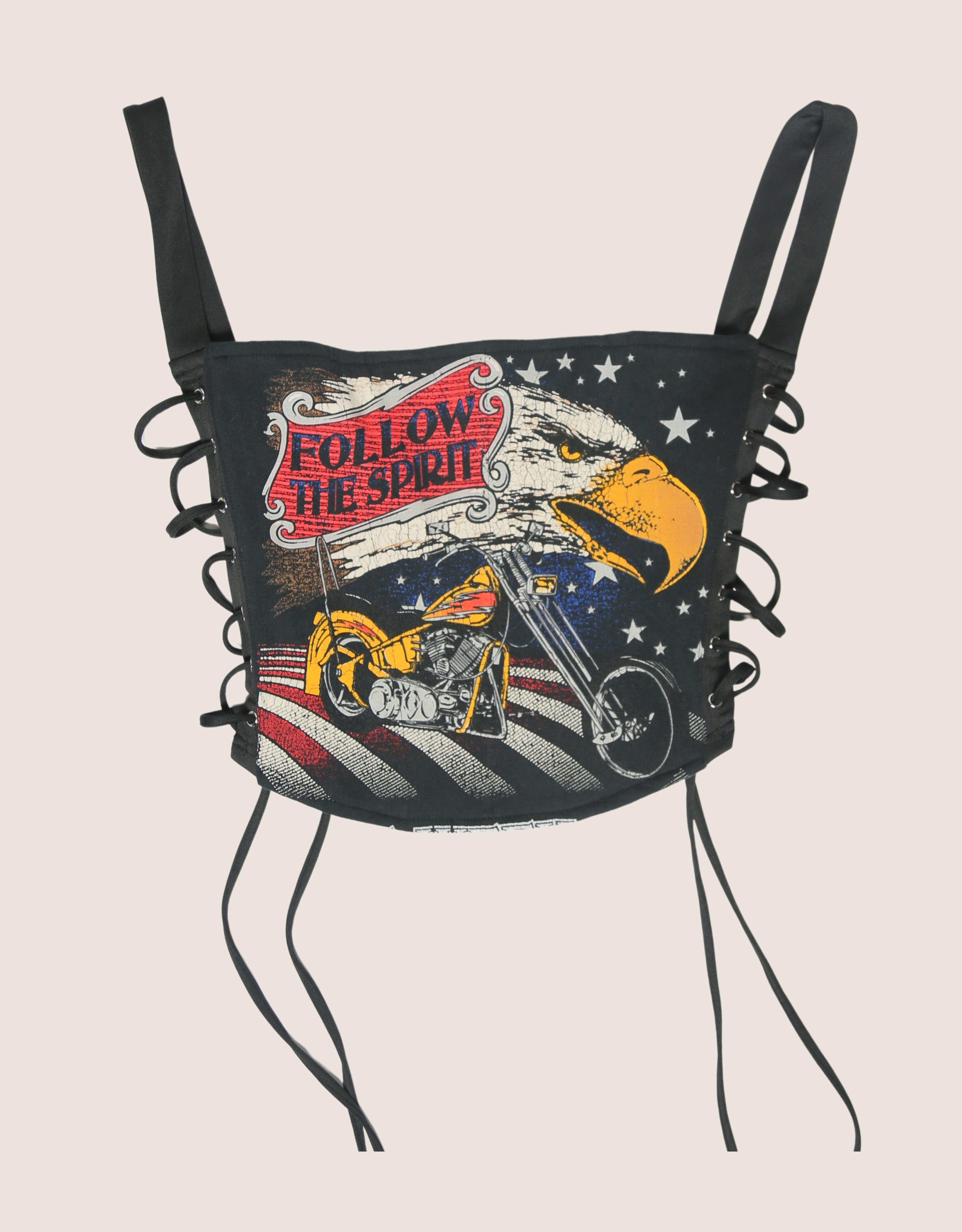 follow the spirit eagle side lace full length corset (L)