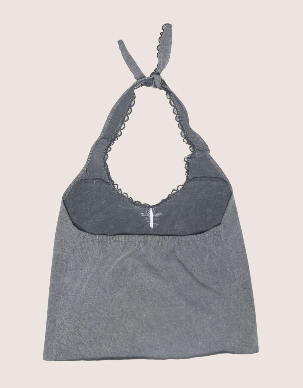 mike tyson lace trim halter top