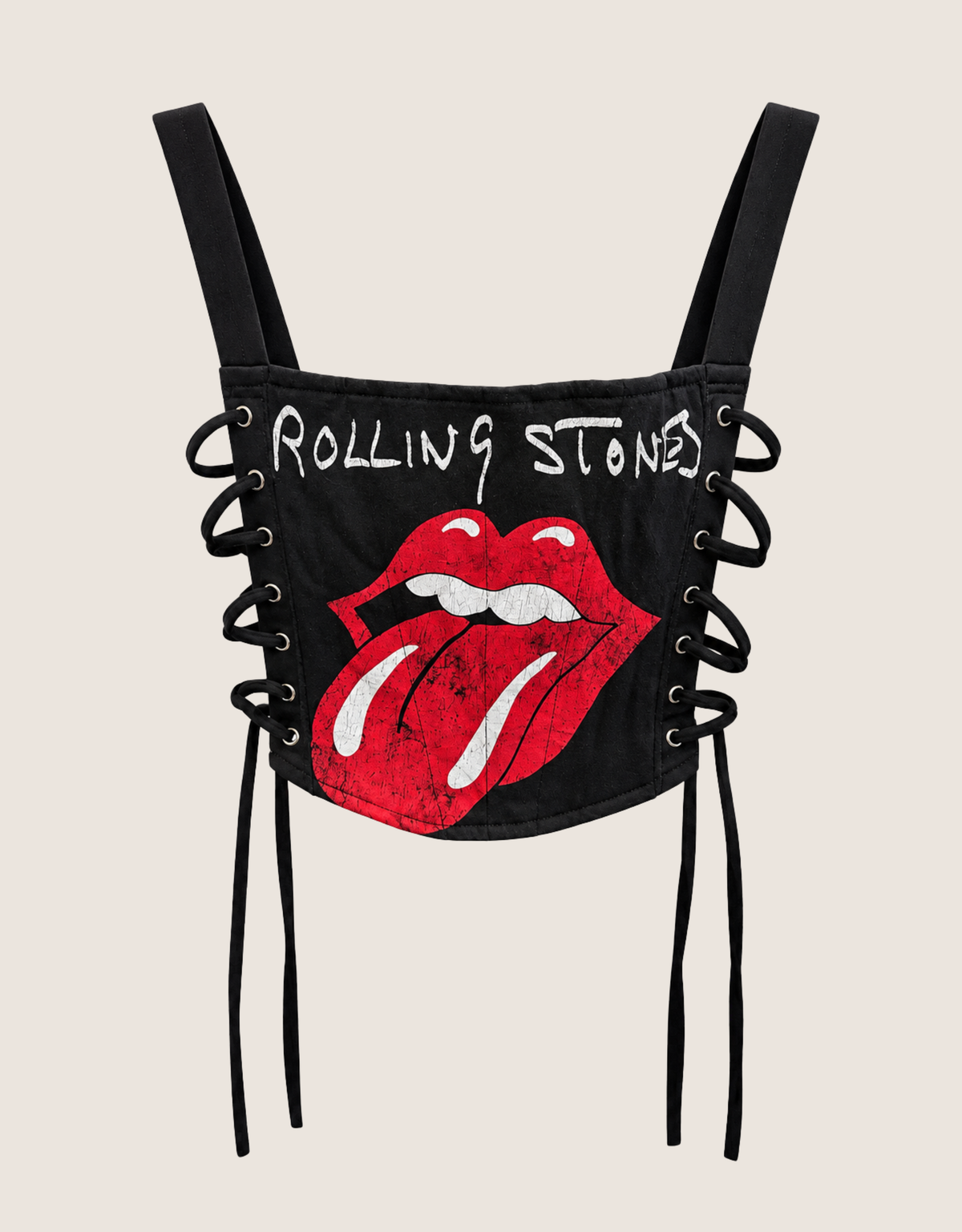 rolling stones side lace full corset (XS/S)