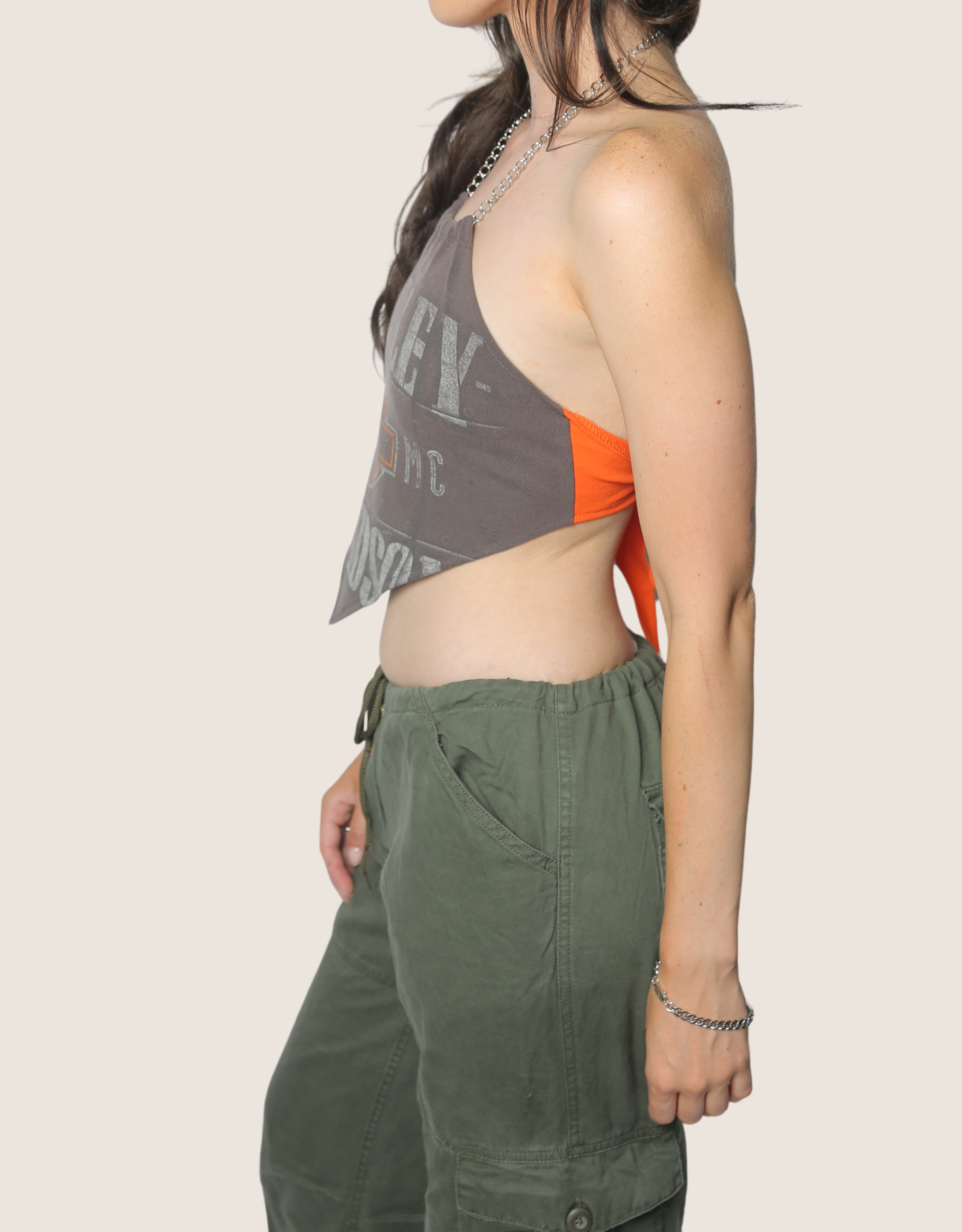 harley chain halter top
