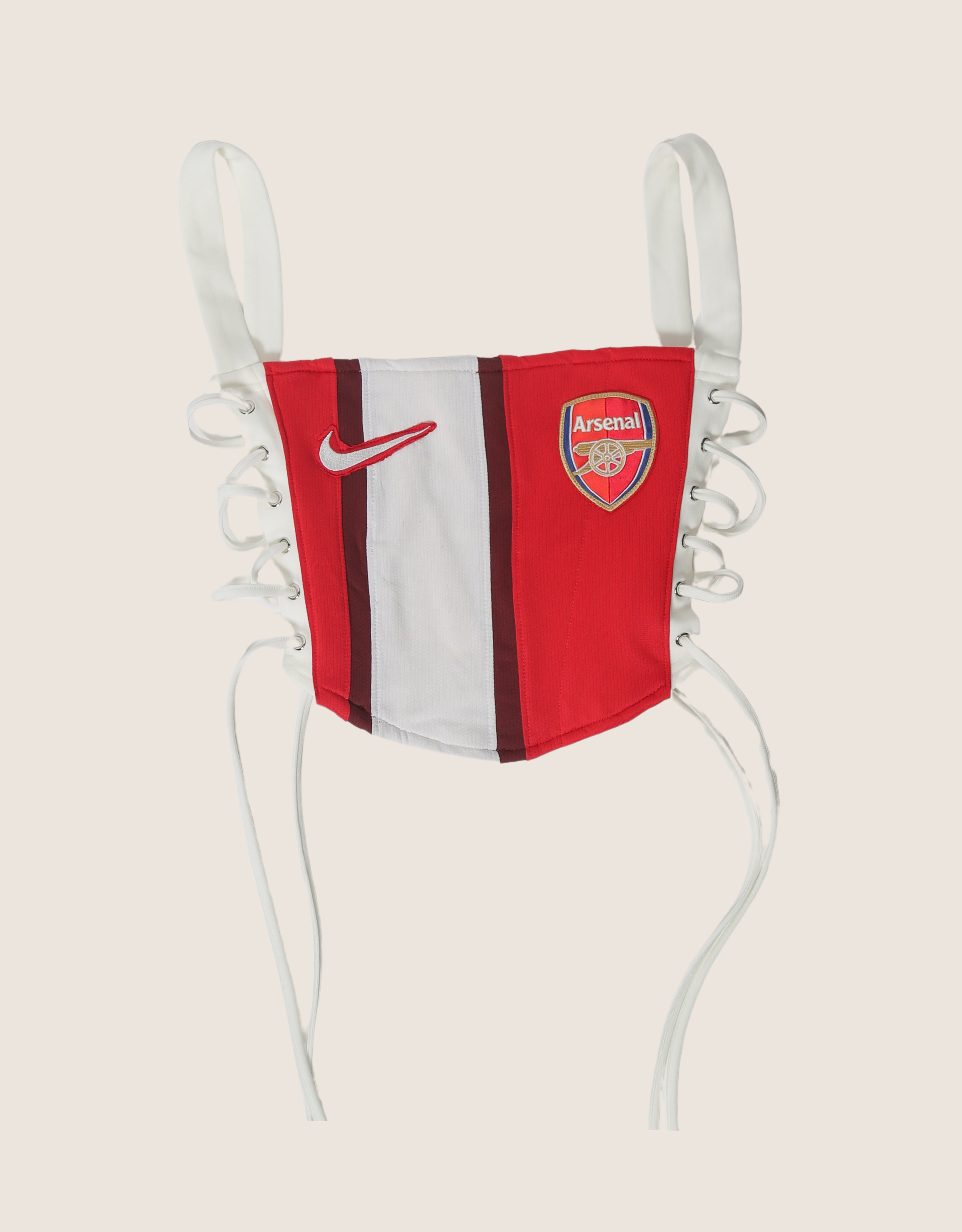Arsenal reworked cropped corset with matching shrug (S)