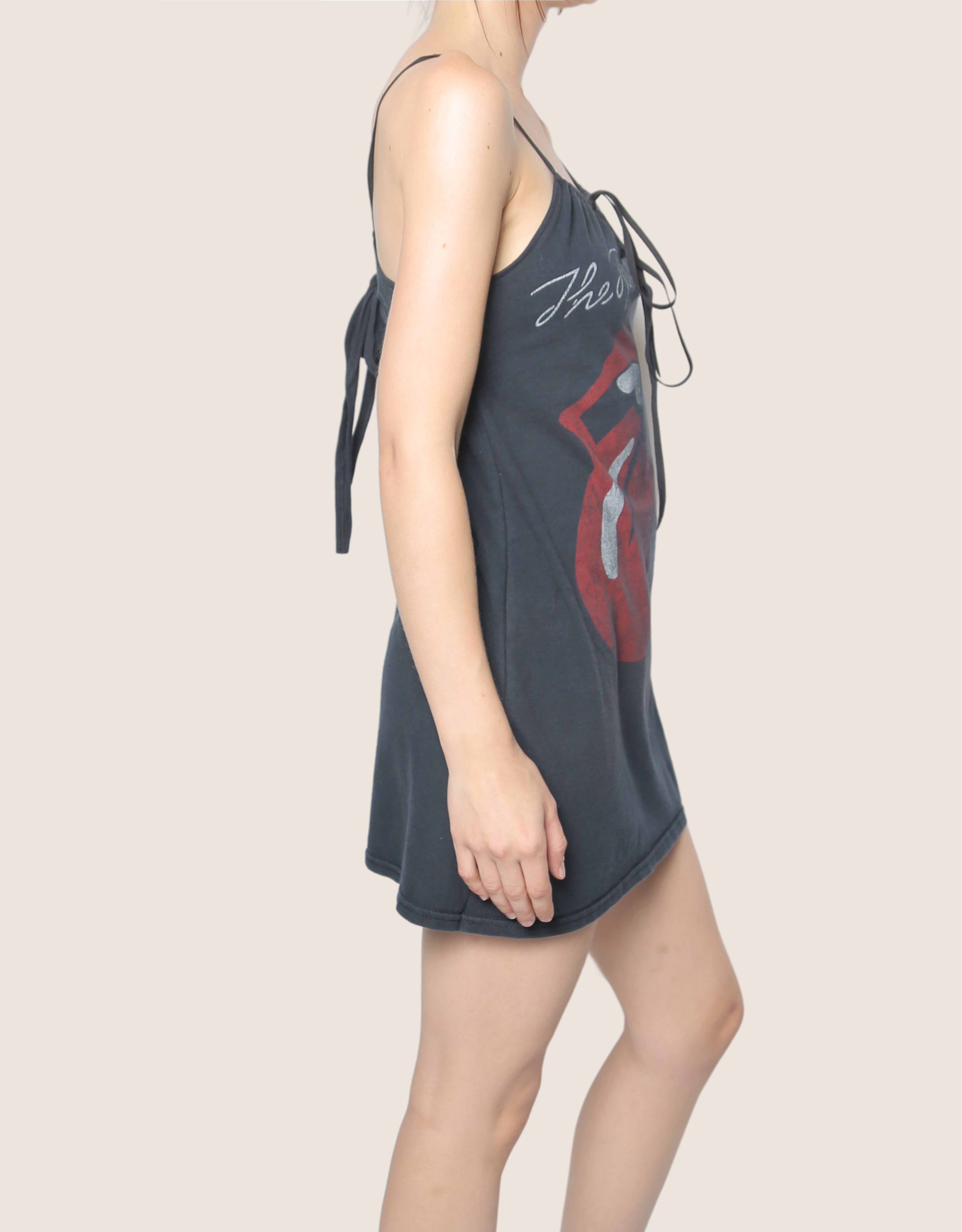 rolling stones reworked tie front dress (S/M)